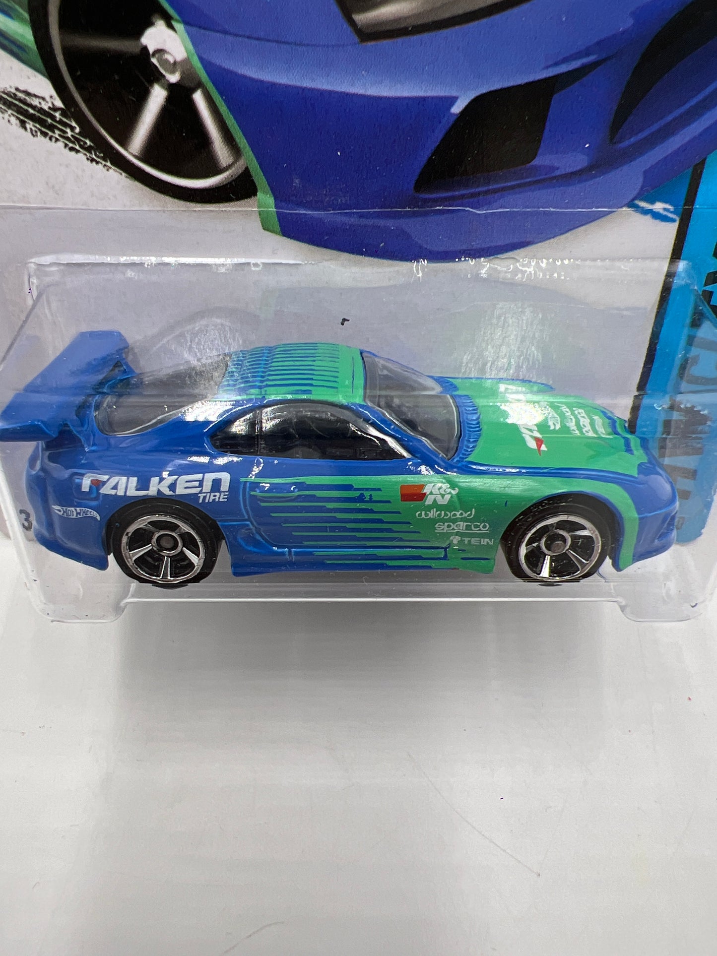 2014 Hot Wheels City #22 Toyota Supra Falken W/Protector