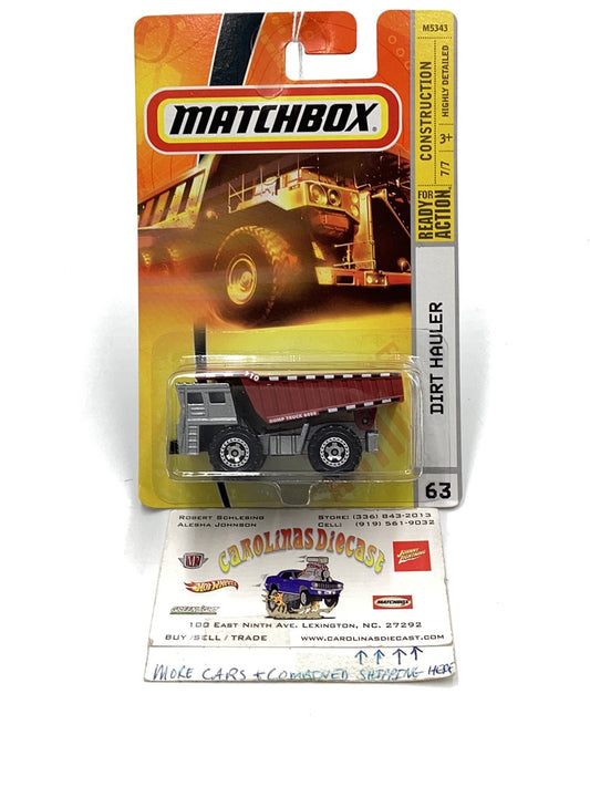 Matchbox 2008 #63 Dirt Hauler 214B