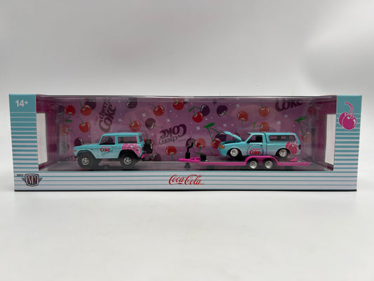 M2 Machines Haulers S03 Cherry Coke 1976 Ford Bronco & 1995 Ford Ranger XLT