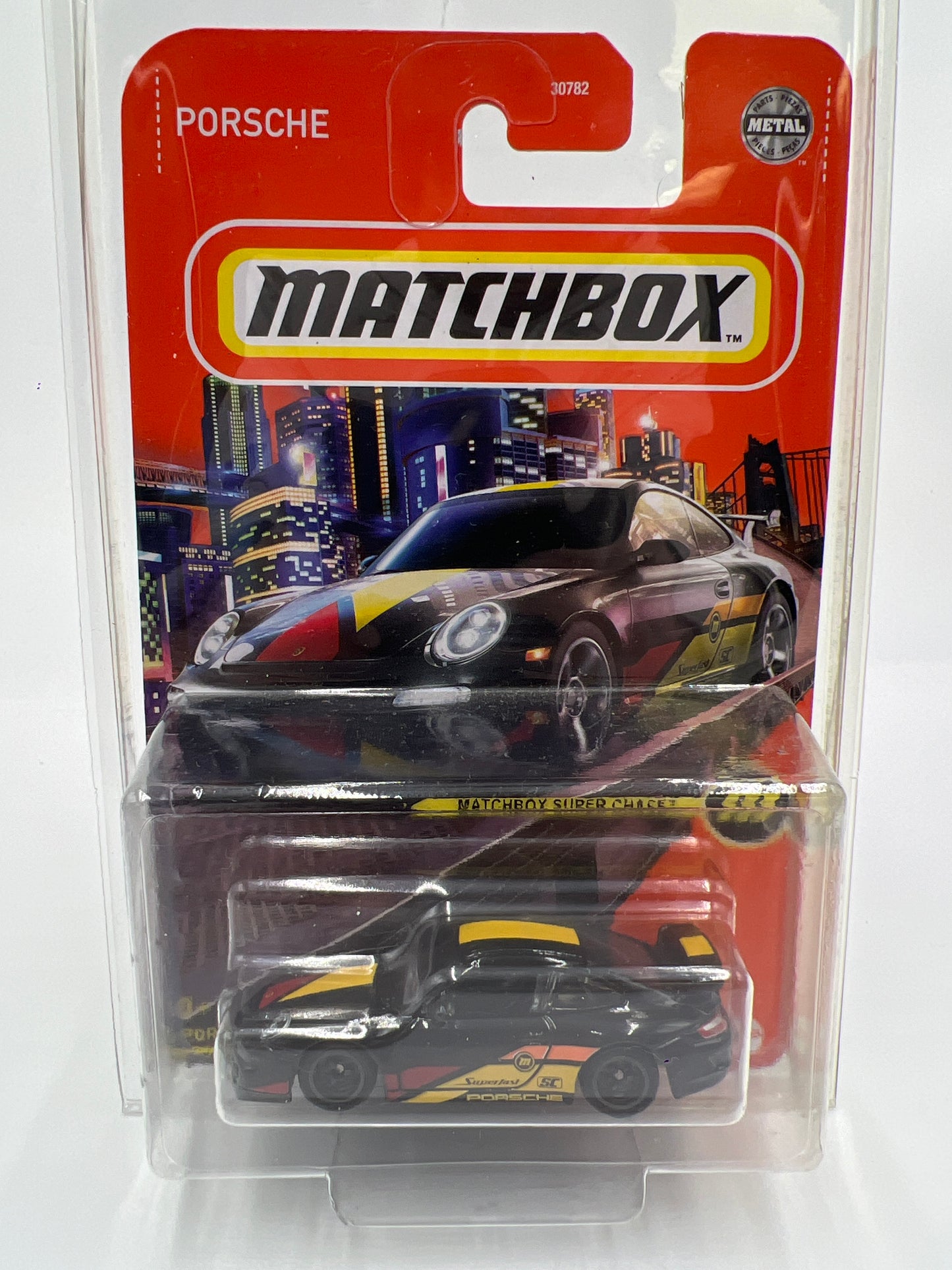 Matchbox Super Chase Porsche 911 GT3 Black W/Protector
