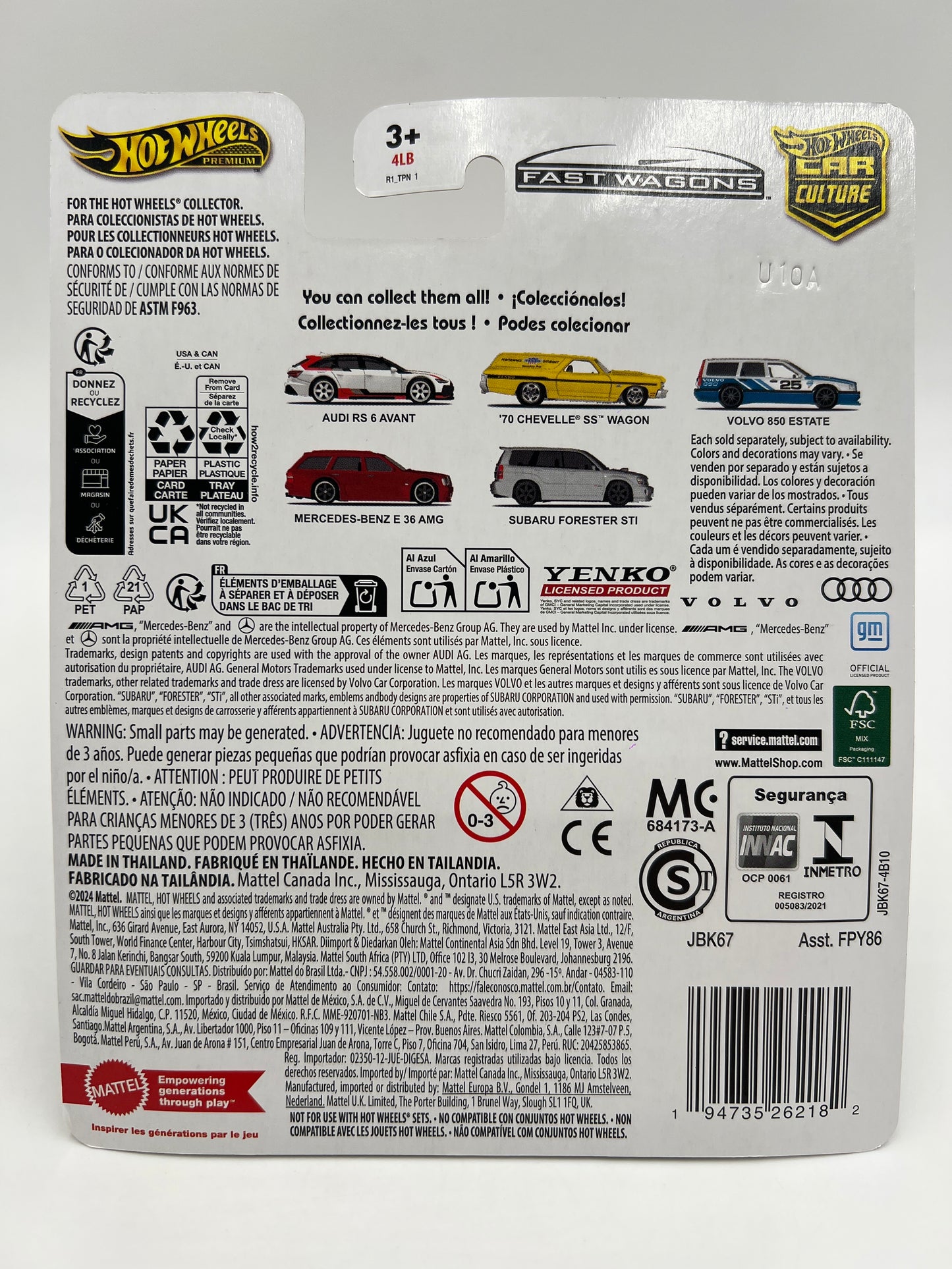 Hot Wheels Premium Fast Wagons #2 70 Chevelle SS Wagon Yellow 252F