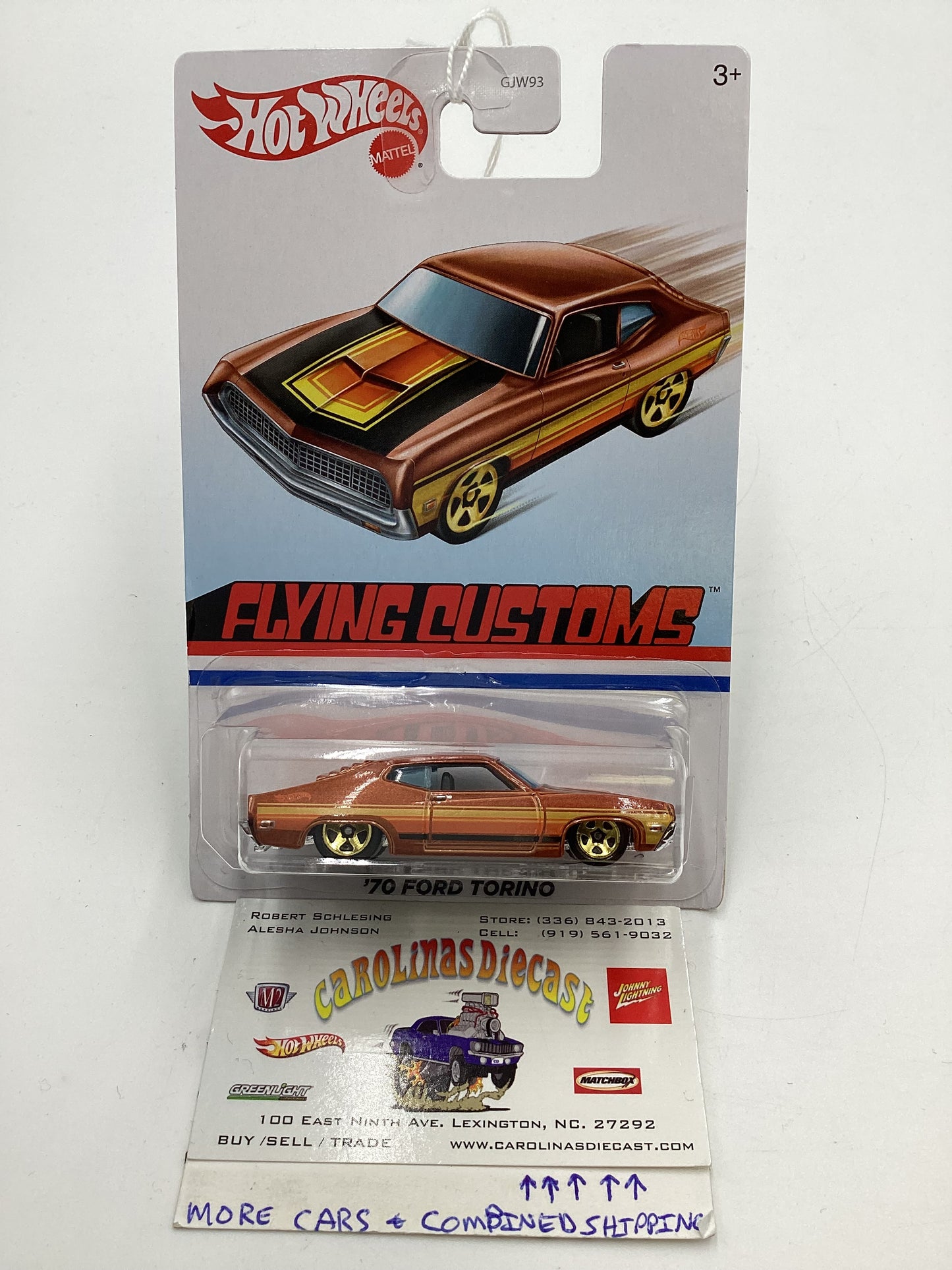 Hot Wheels Target Exclusive Flying Customs 70 Ford Torino Brown Cracked Blister