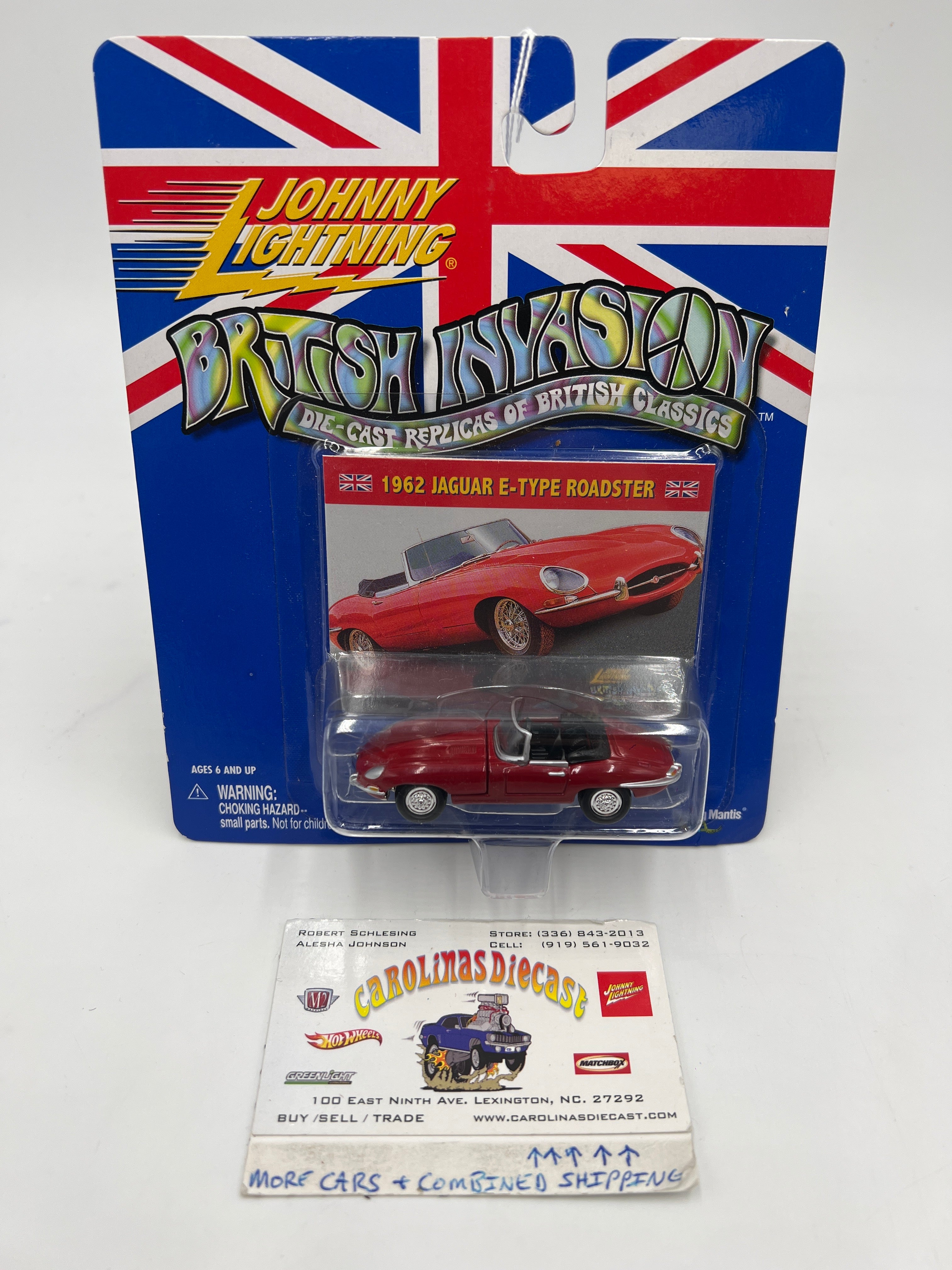 Johnny Lightning British Invasion 1962 Jaguar E-Type Roadster Red