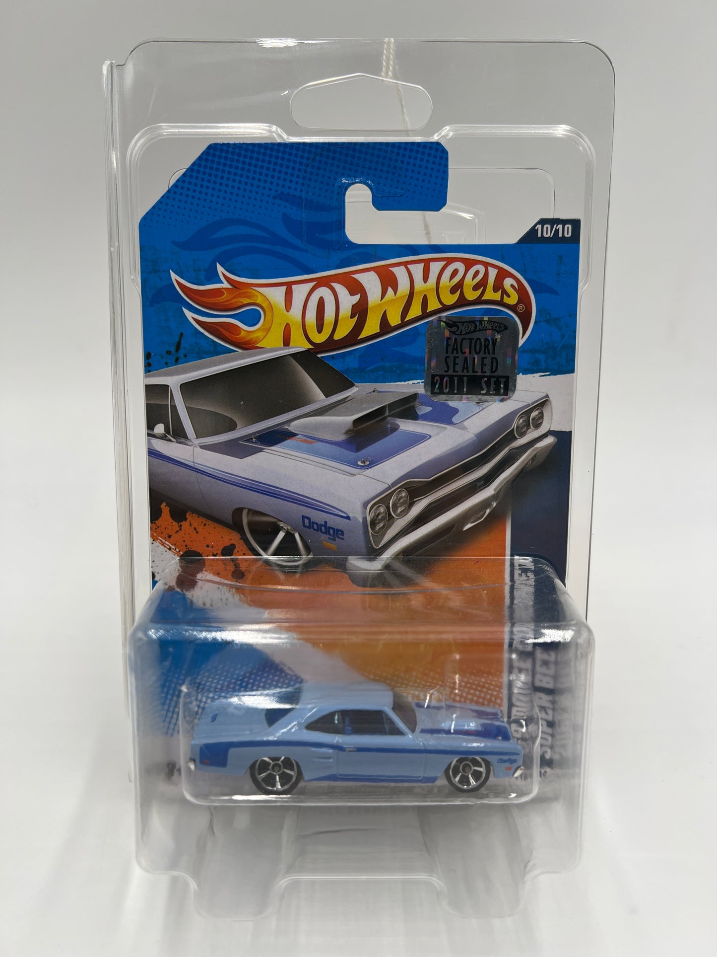 2011 Hot Wheels Toys R Us Exclusive Factory Sealed #110 69 Dodge Coronet Super Bee Blue W/Protector