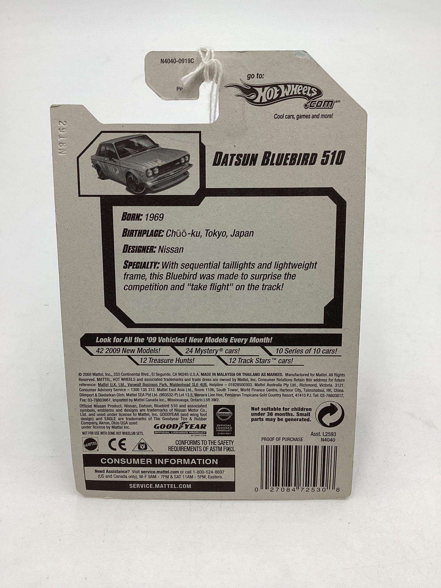 Hot Wheels 2009 037/190 Datsun Bluebird 510