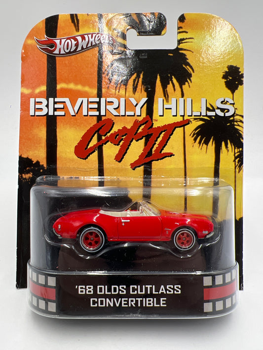 Hot Wheels Premium Retro Entertainment Beverly Hills Cop II 68 Olds Cutlass Convertible Red W/Protector
