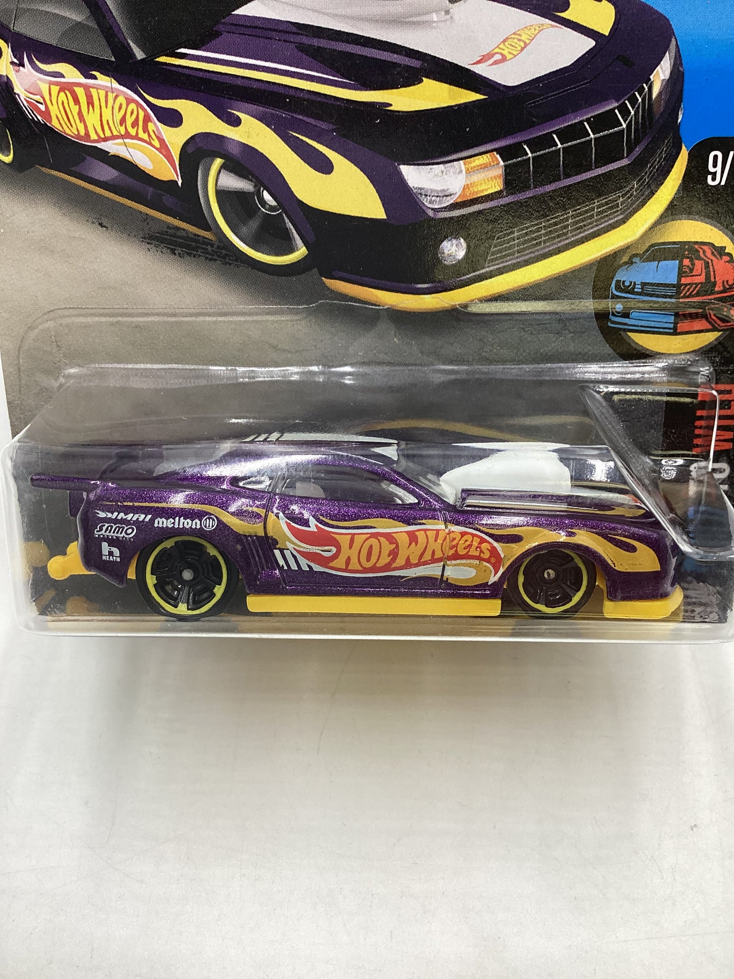 2016 Hot wheels Target Exclusive #64 10 Pro Stock Camaro Purple Summer Card 234B