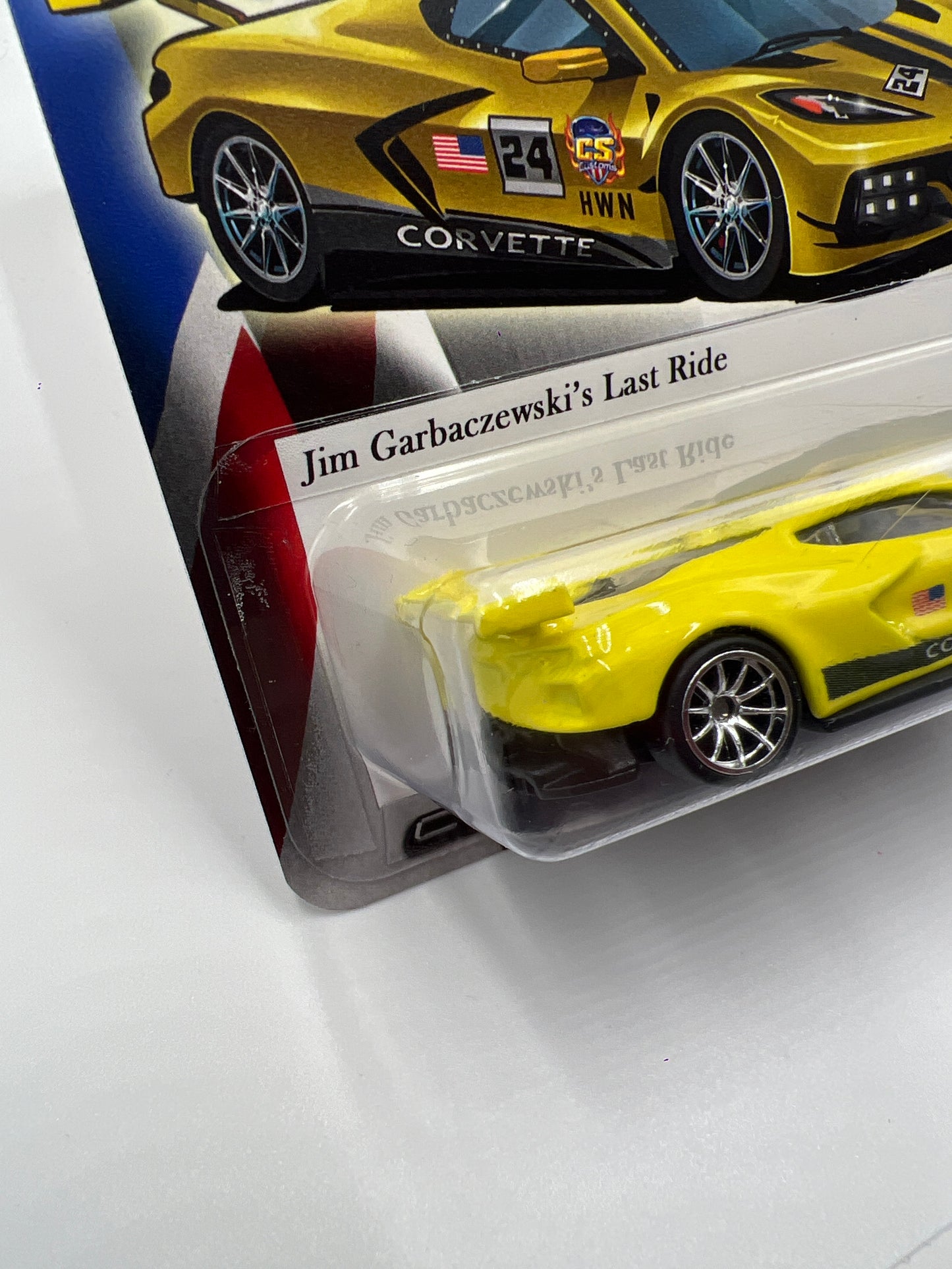 2024 Hot Wheels 24th Annual Collector Nationals Newsletter Corvette C8.R Yellow Chris Stangler Custom #472/1000 W/Protector