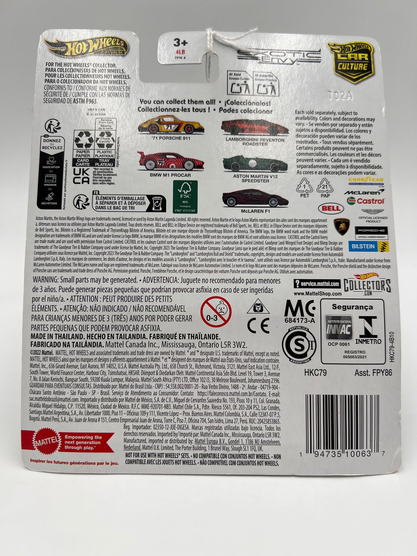 Hot Wheels Premium Car Culture Exotic Envy #3 BMW M1 Procar Red 244Q