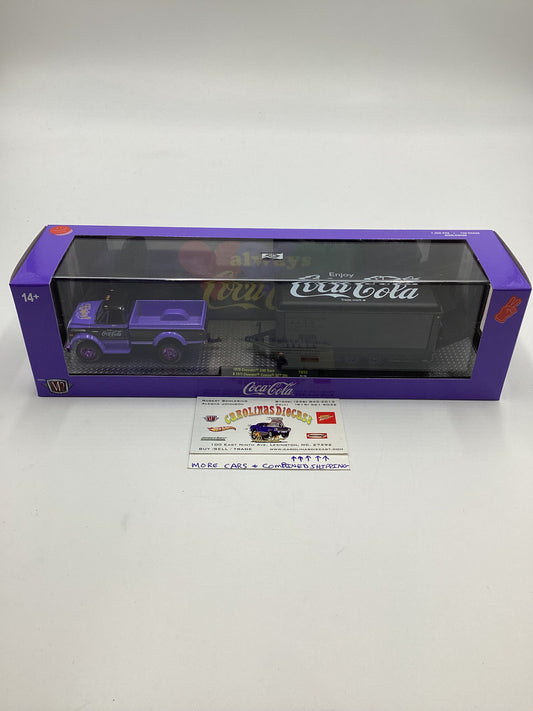 M2 Machines Auto Haulers Coca Cola 1970 Chevrolet C60 Truck & 1971 Chevrolet Camaro SS 396 Purple CHASE TW33