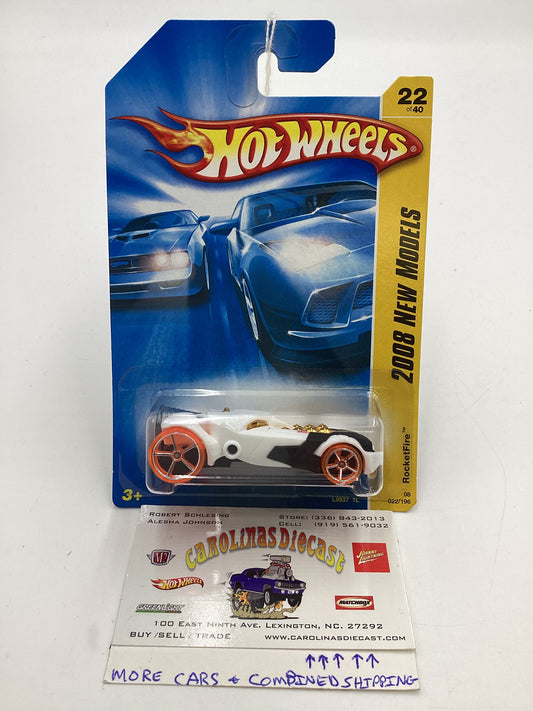 2008 Hot Wheels New Models #22 Rocketfire White VV3