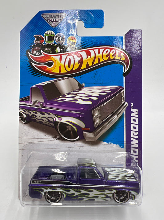 2013 Hot Wheels #166 83 Chevy Silverado Purple W/Protector