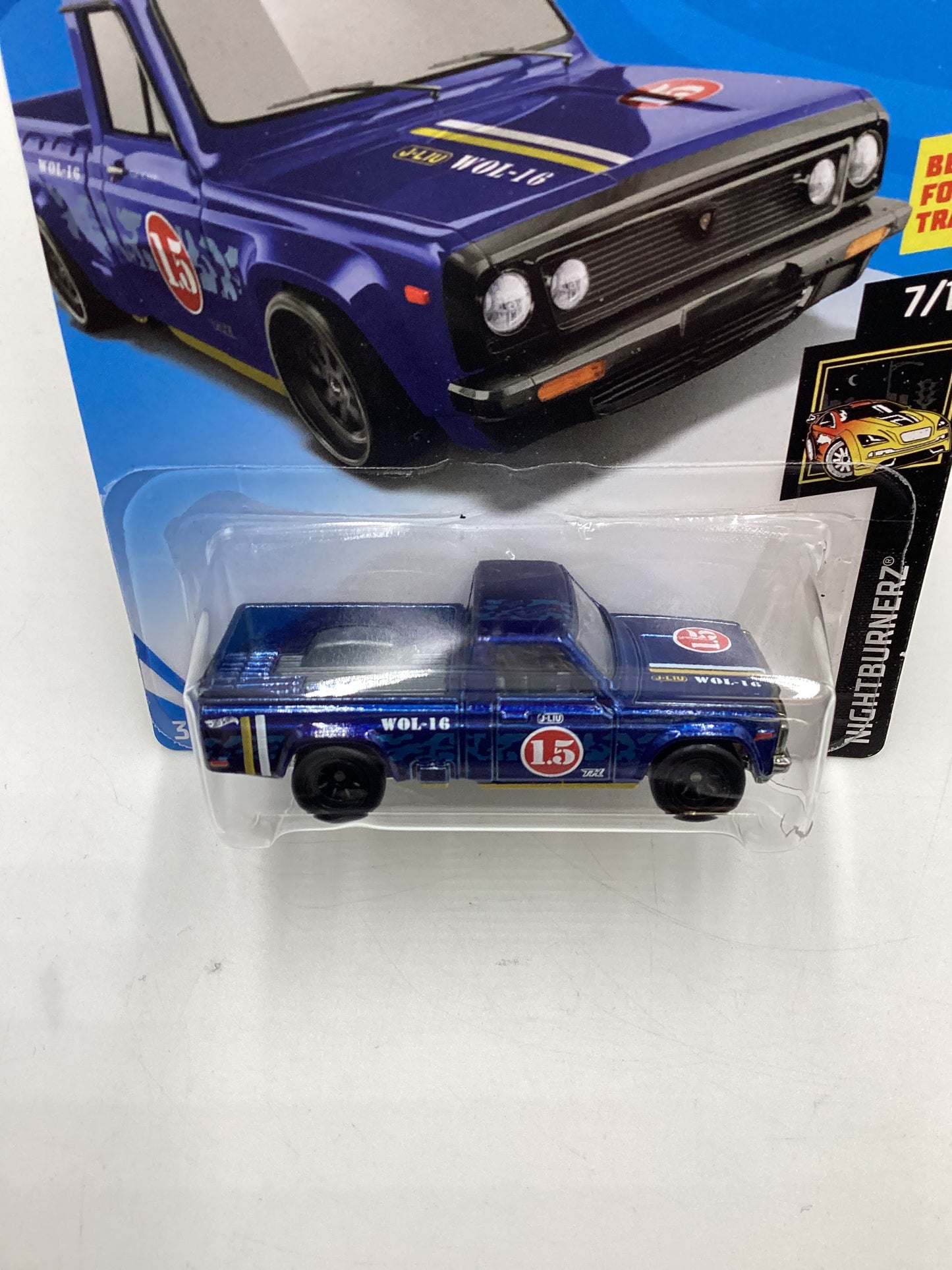 2019 Hot Wheels Super Treasure Hunt #138 Mazda Repu Blue W/ Protector Cracked Blister