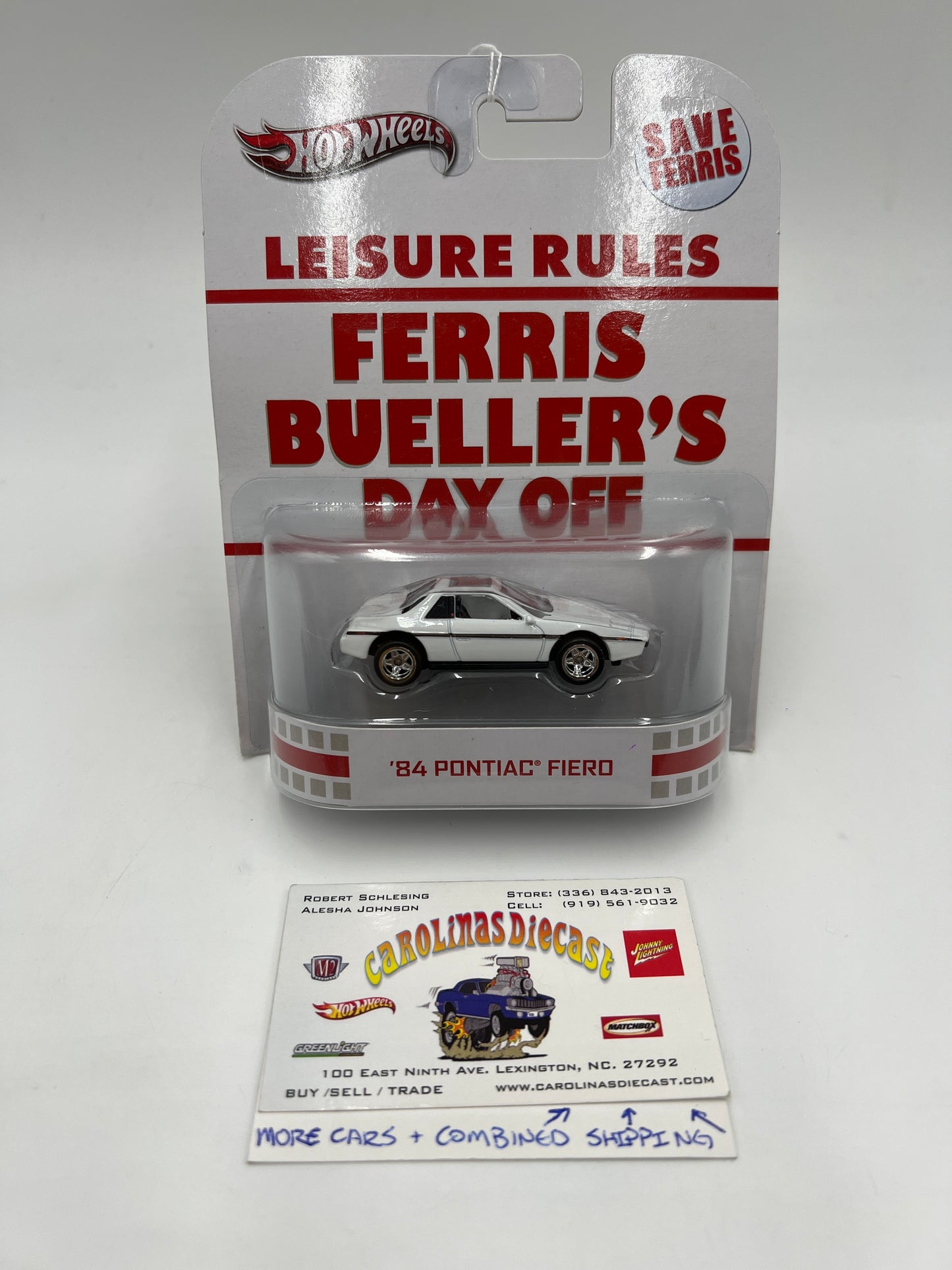 Hot Wheels Retro Entertainment Ferris Buellers Day Off 84 Pontiac Fiero White