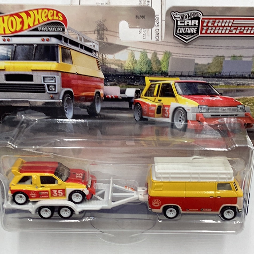 HOT WHEELS 2023 CAR CULTURE TEAM TRANSPORT #47 MG Metro 6R4 HW Rally Hauler 244G