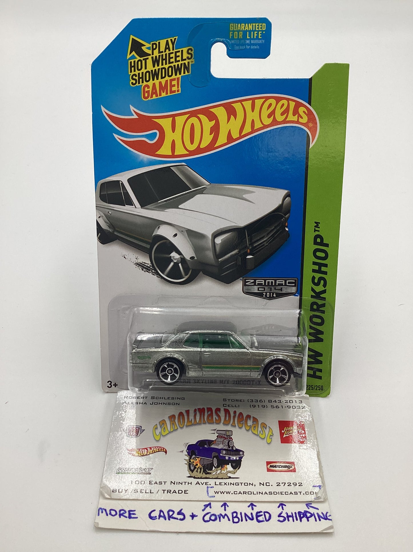 2014 Hot Wheels Zamac 014 #225 Nissan Skyline H/T 2000GT-X Roll Cage Variation VHTF