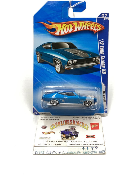 2010 Hot Wheels #125 73 Ford falcon XB blue all stars 25A