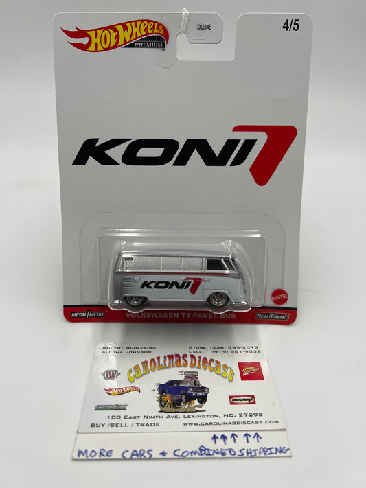 Hot Wheels Car Culture Koni #4 Volkswagen T1 Panel Bus Silver/White 257A