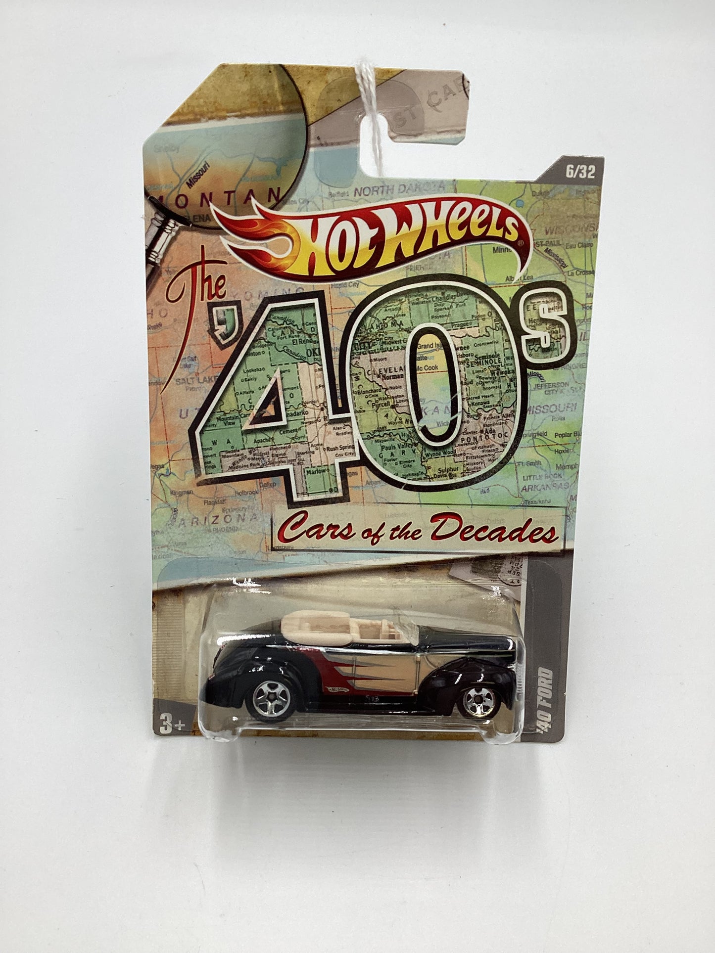 2011 Hot Wheels Cars of the Decades The 40s #6 40 Ford Black 157G