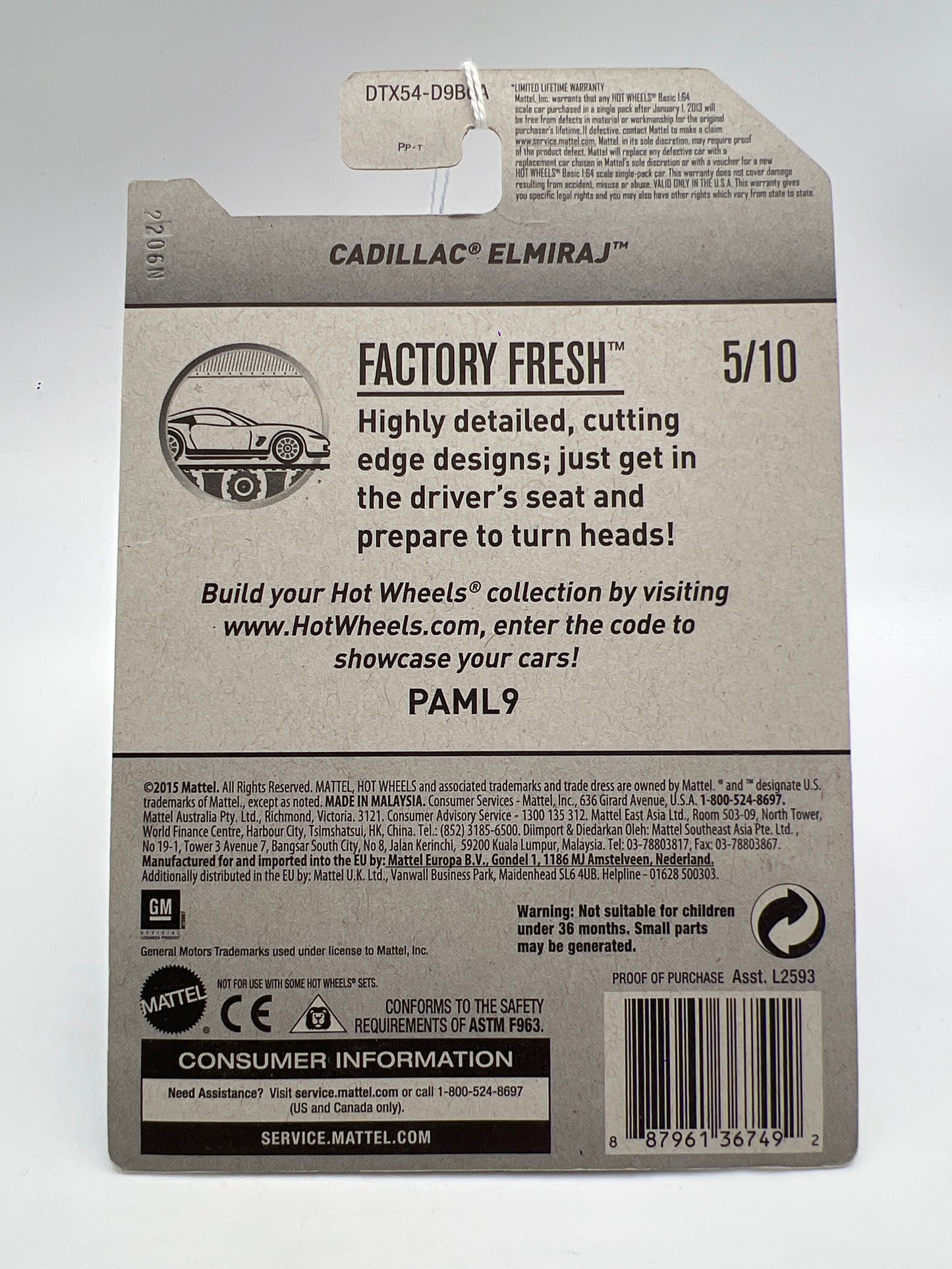 2017 Hot Wheels Factory Fresh #8 Cadillac Elmiraj White 56A