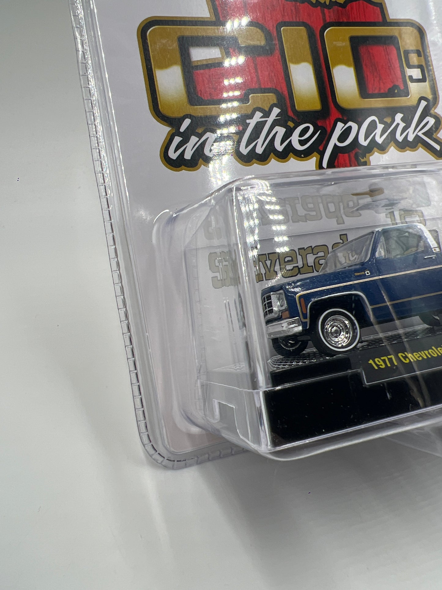 2025 M2 Machines Mijo Exclusives C10s In The Park 1977 Chevrolet Cheyenne 10 Blue MJS87 199B