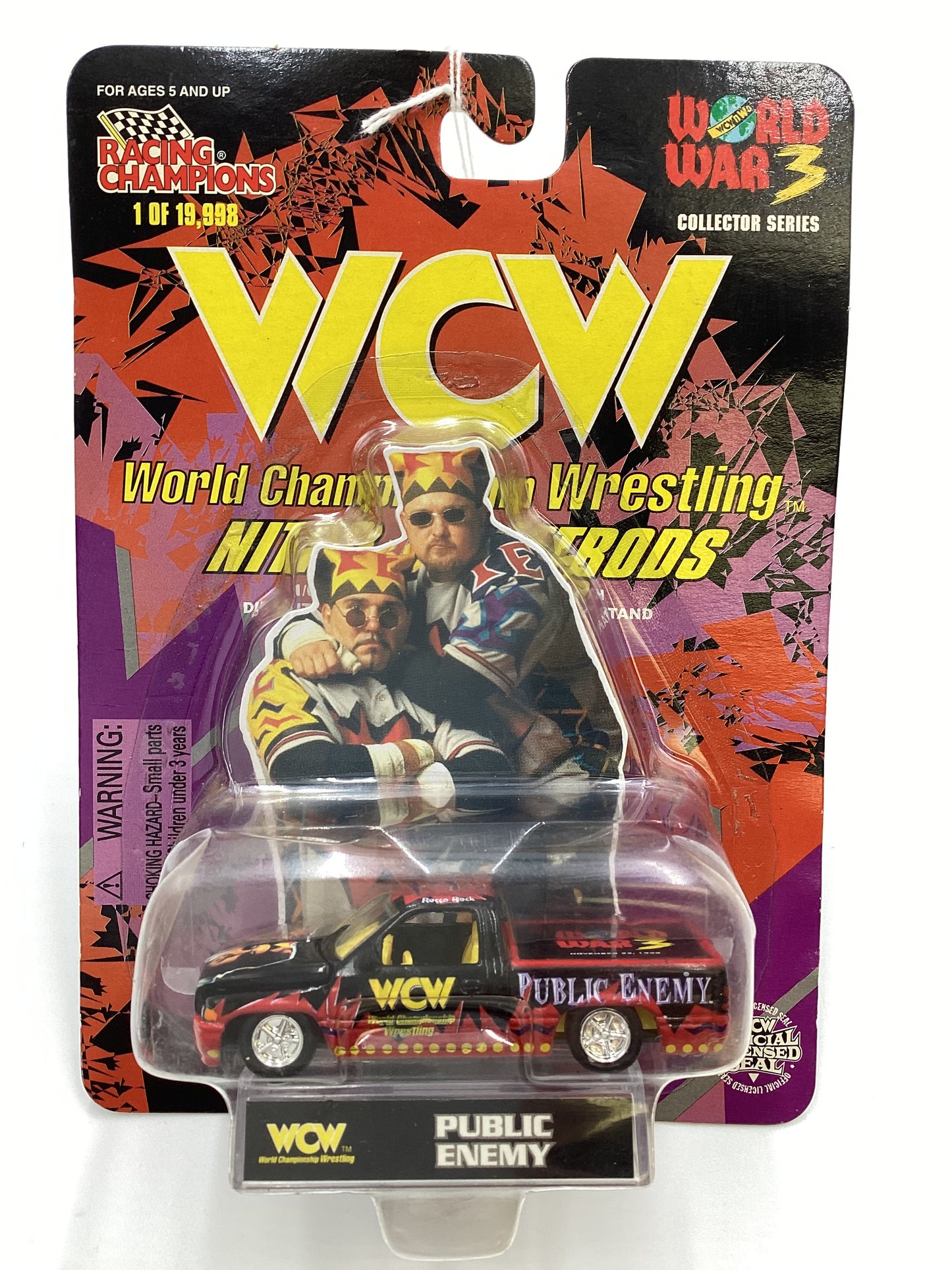 Racing Champions WCW Nitro Streetrods Public Enemy 96 Dodge Ram Black/Red SR