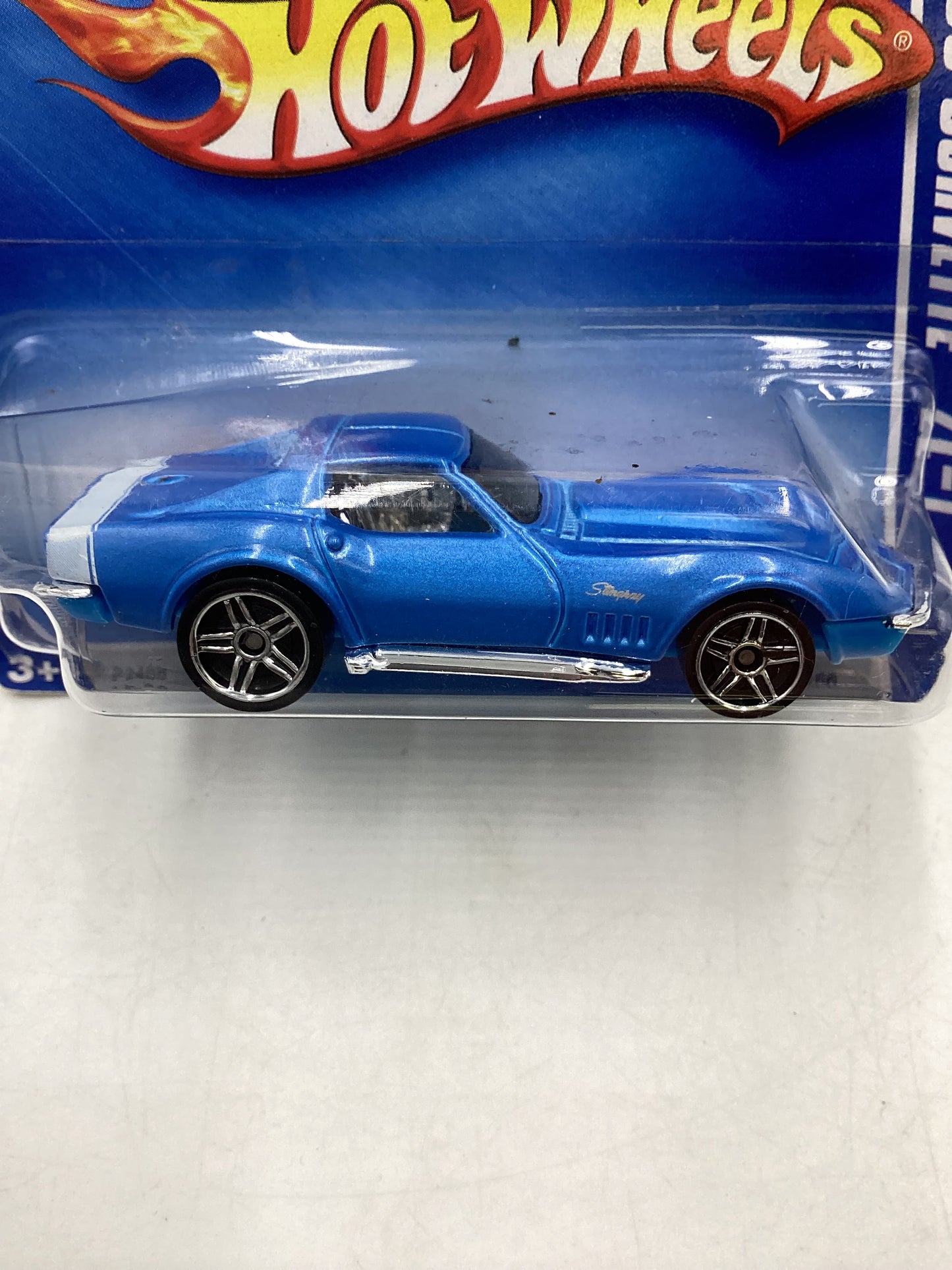 2009 Hot Wheels #148 69 Corvette ZL-1 Blue Short Card 9A