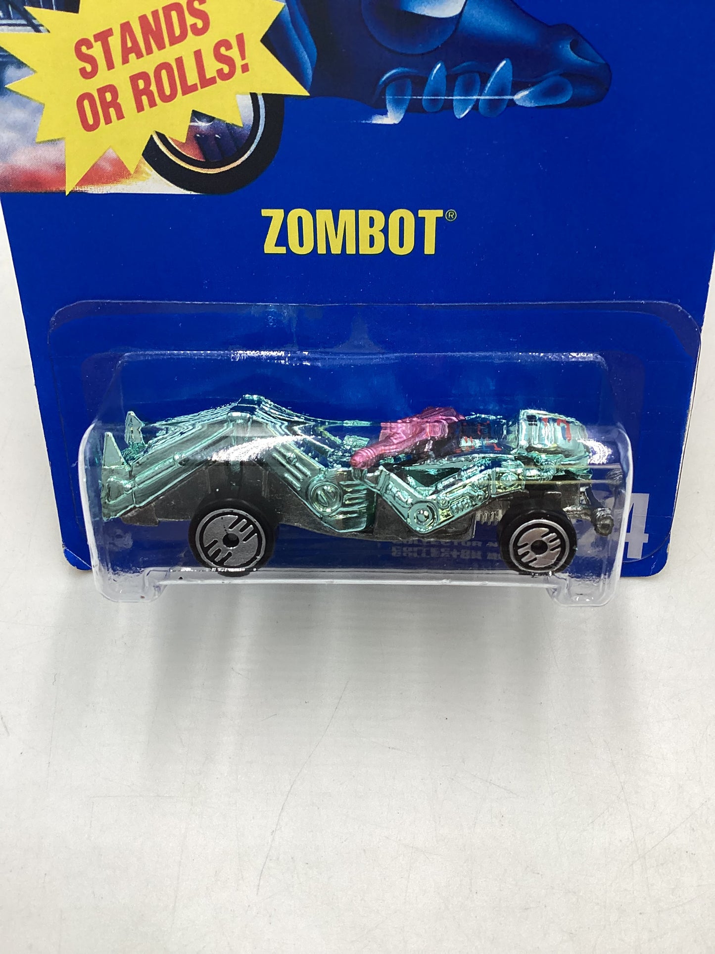 Hot Wheels Blue Card Collector No. 224 Zombot Light Blue UH Chrome Wheels 240G