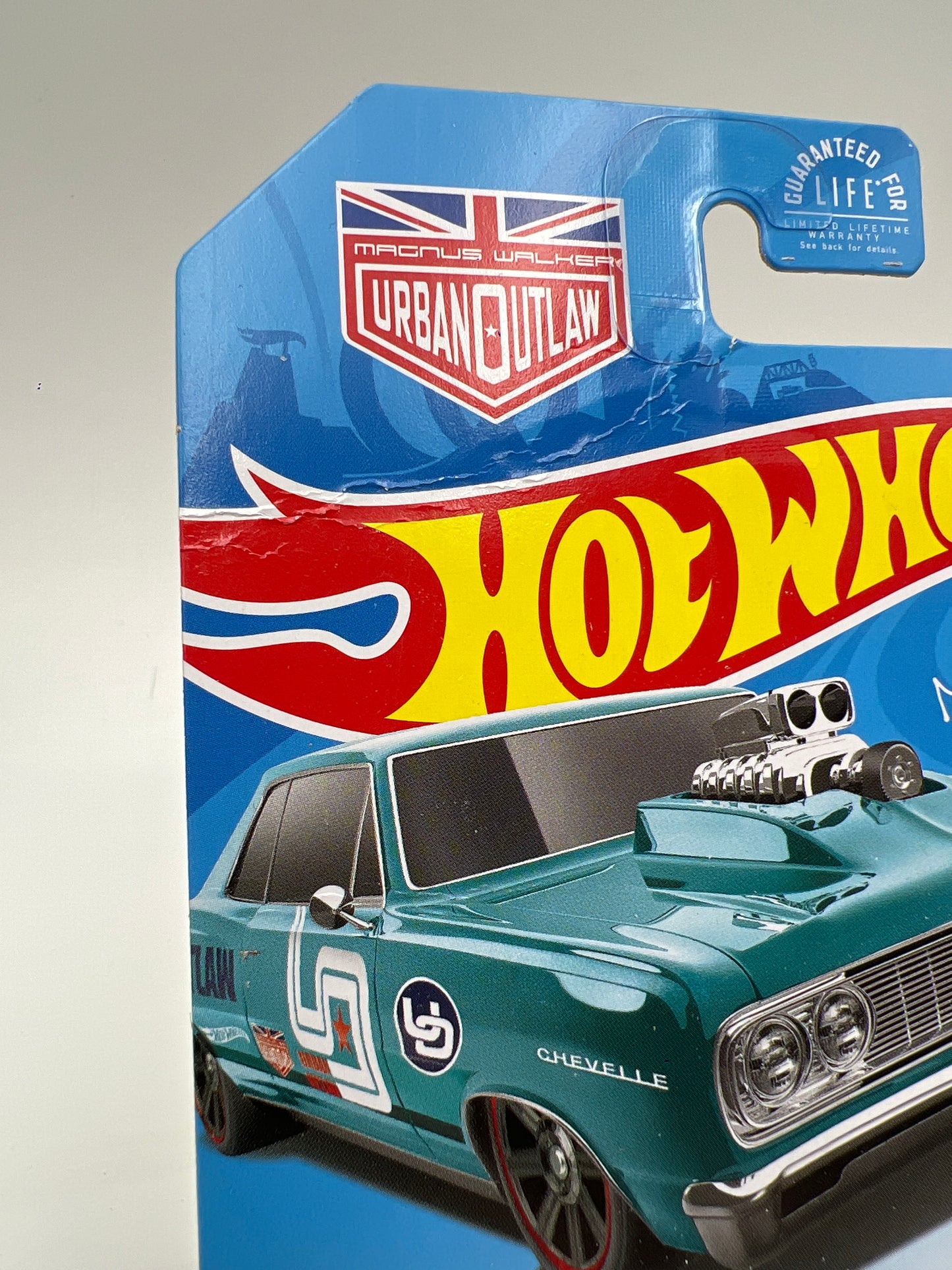 2020 Hot Wheels Super Treasure Hunt #247 64 Chevy Chevelle SS Light Blue W/Protector Bad Card
