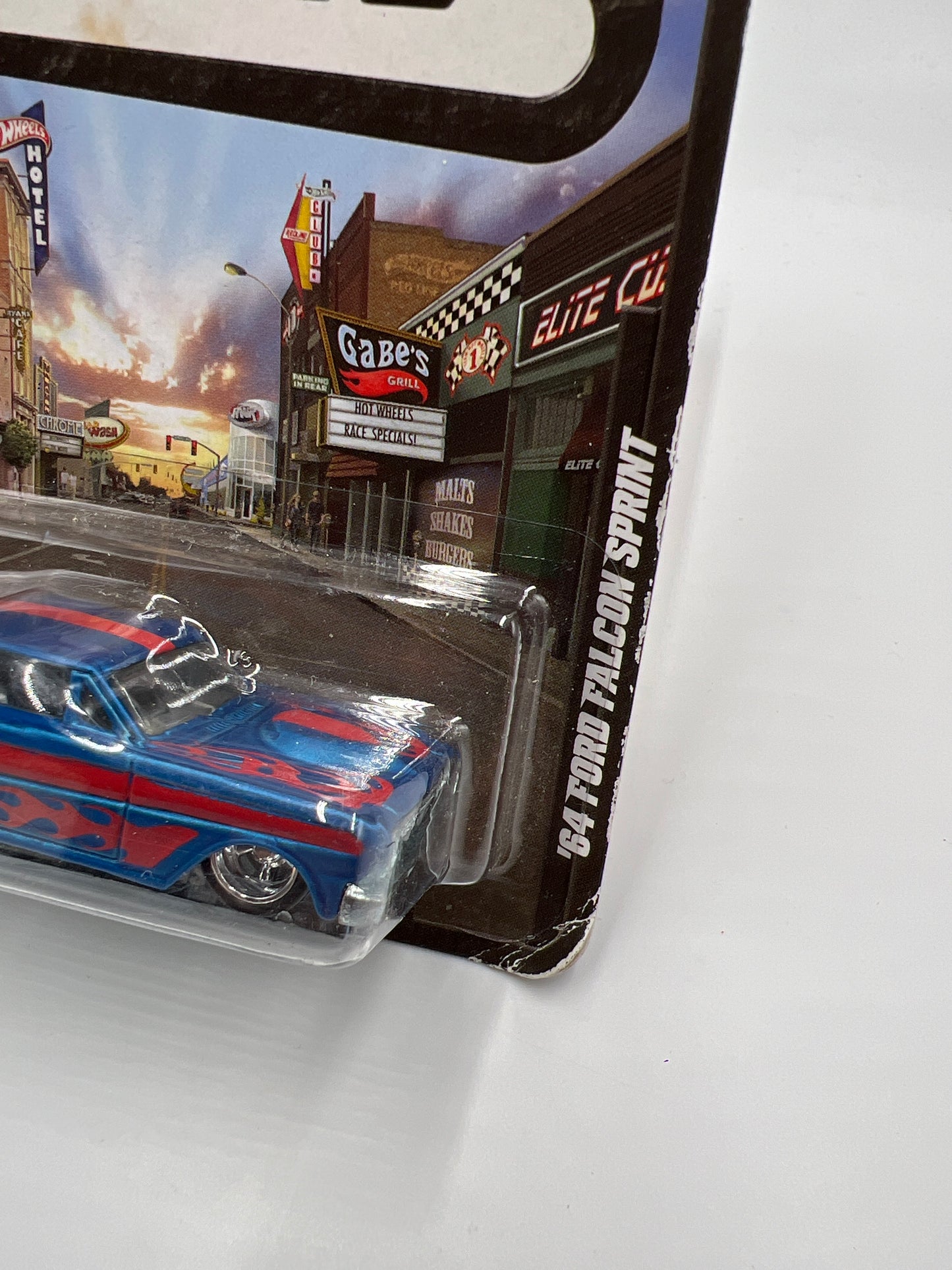 Hot Wheels Boulevard Underdogs 64 Ford Falcon Sprint Blue #3 Card Not Perfect 245F