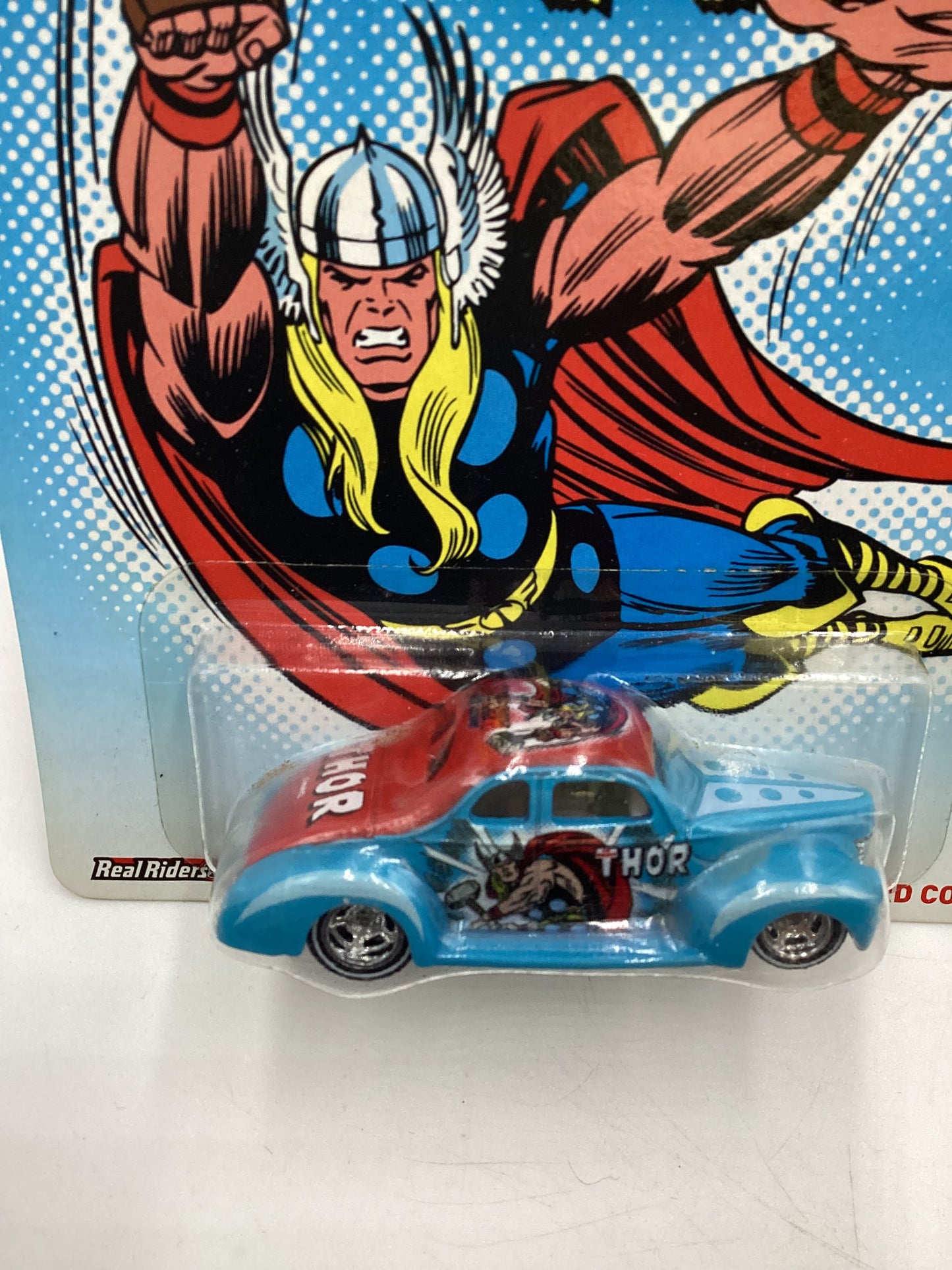 Hot wheels Pop Culture Marvel The Mighty Thor 40 Ford Coupe Light Blue 268A