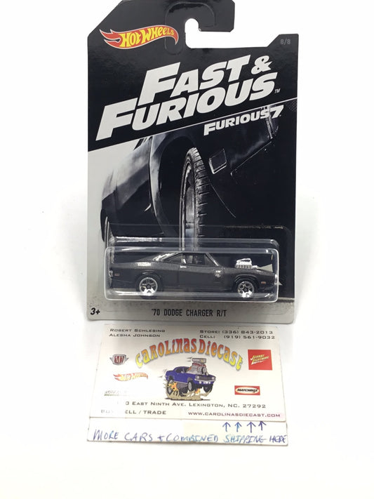 2016 Hot wheels fast and furious 8/8 70 Dodge Charger R/T JJ8