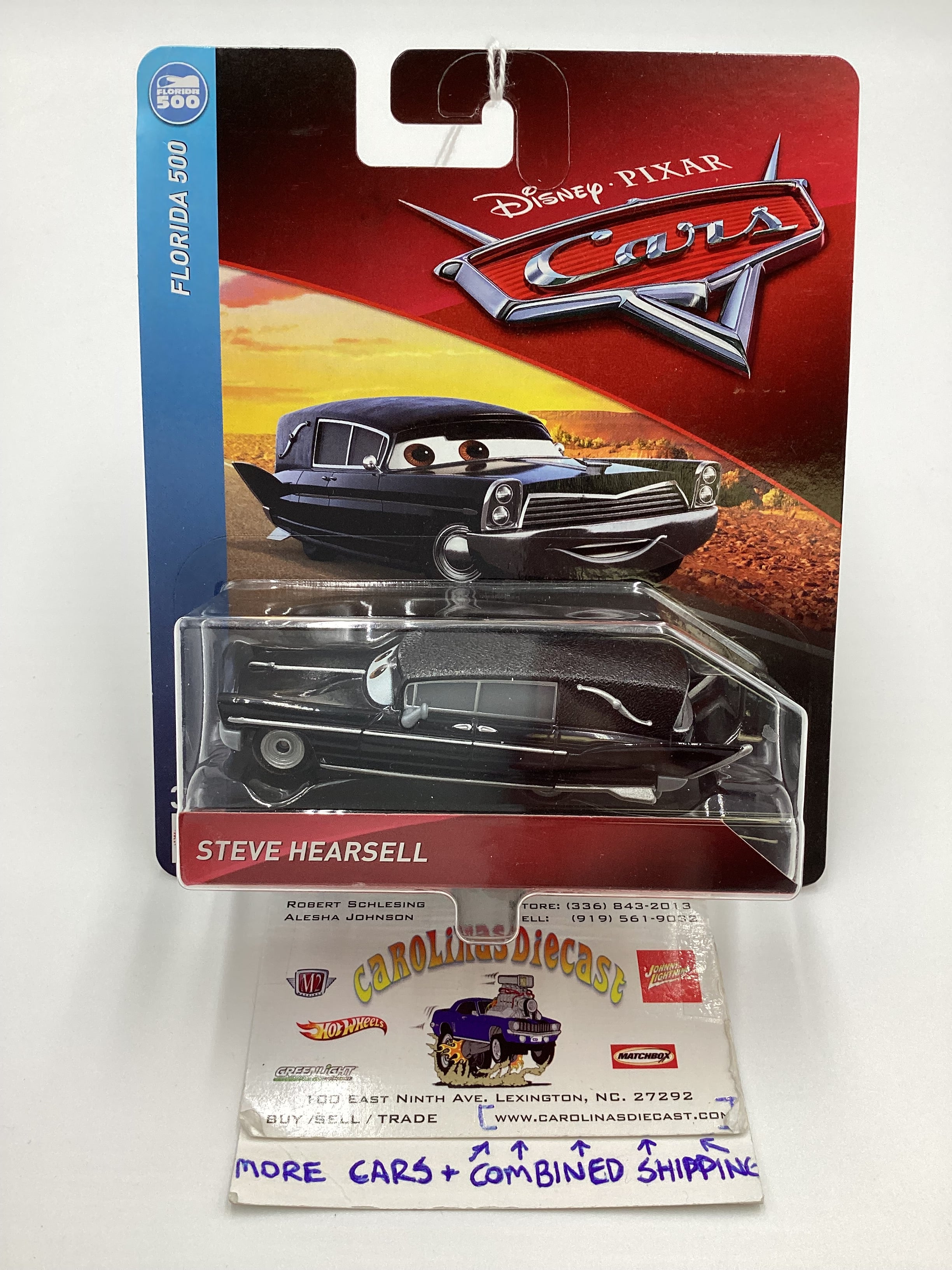 Disney Pixar Cars Florida 500 Steve Hearsell Black – carolinasdiecast