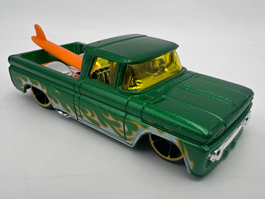Hot Wheels 1/64 Flames 5 Pack Exclusive Custom 62 Chevy Pickup Green Loose