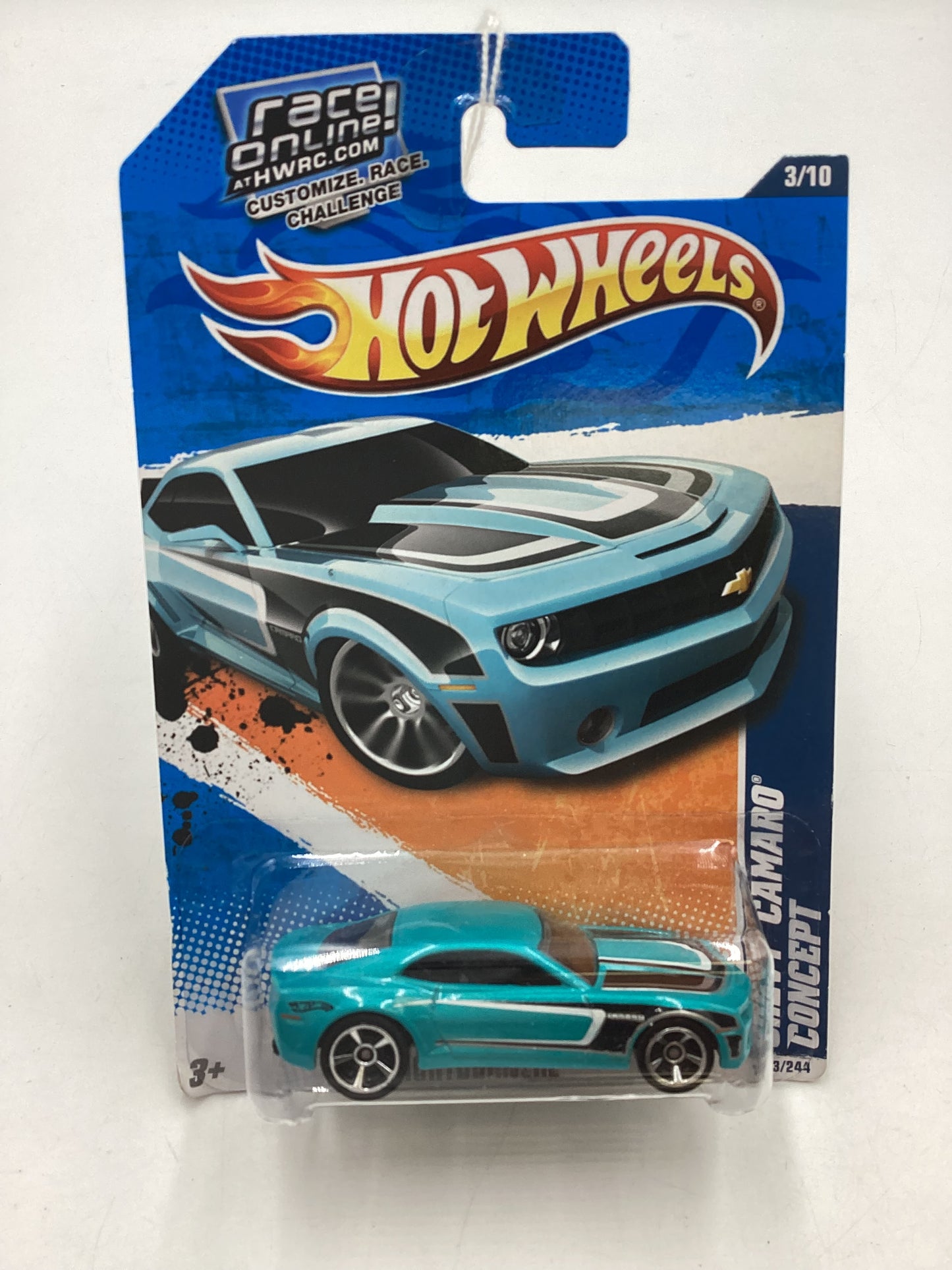 2011 Hot wheels #113Teal Camaro Convertible Concept 16G