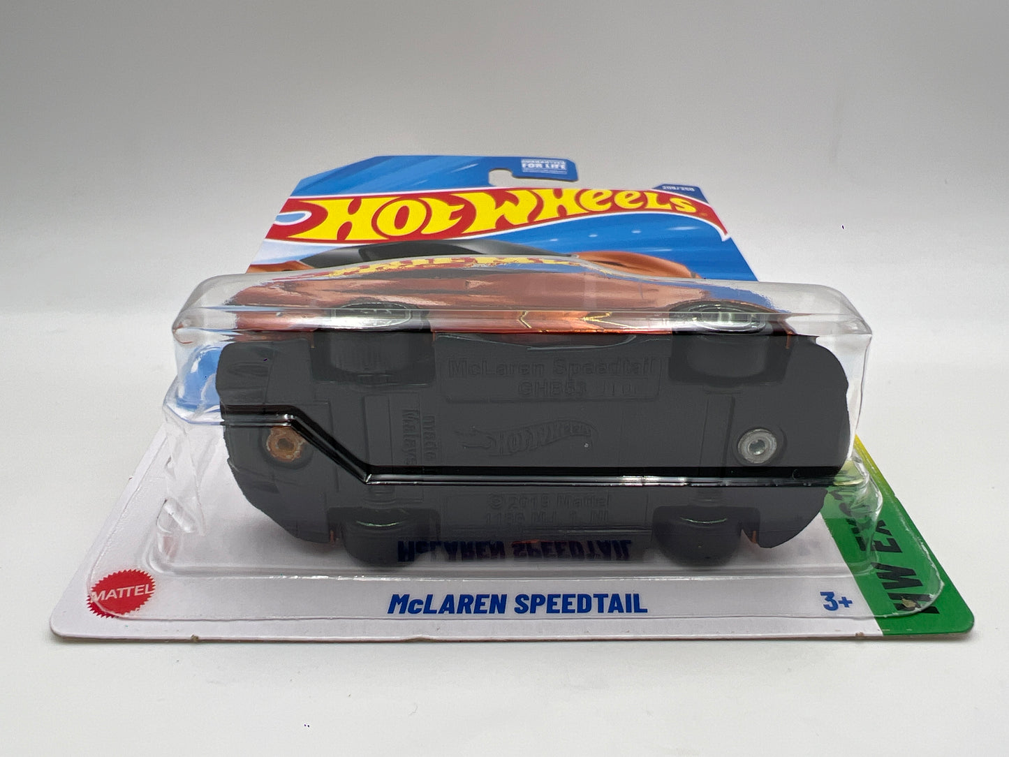 2025 Hot Wheels Super Treasure Hunt #209 McLaren Speedtail Orange W/Protector Cracked Blister