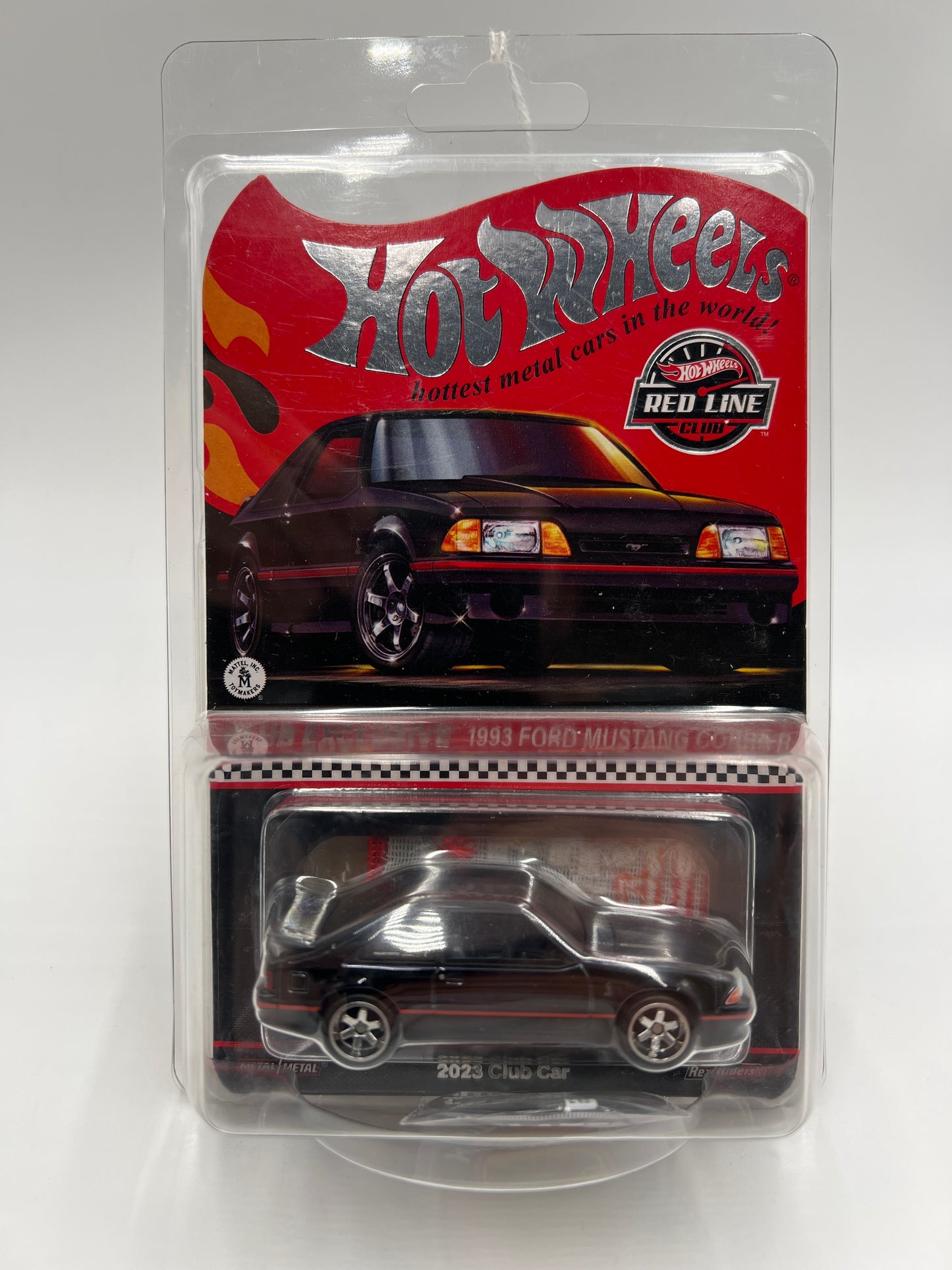 2023 Hot Wheels RLC Club Exclusive 1993 Ford Mustang Cobra R Black Exclusive W/Patch & Pin