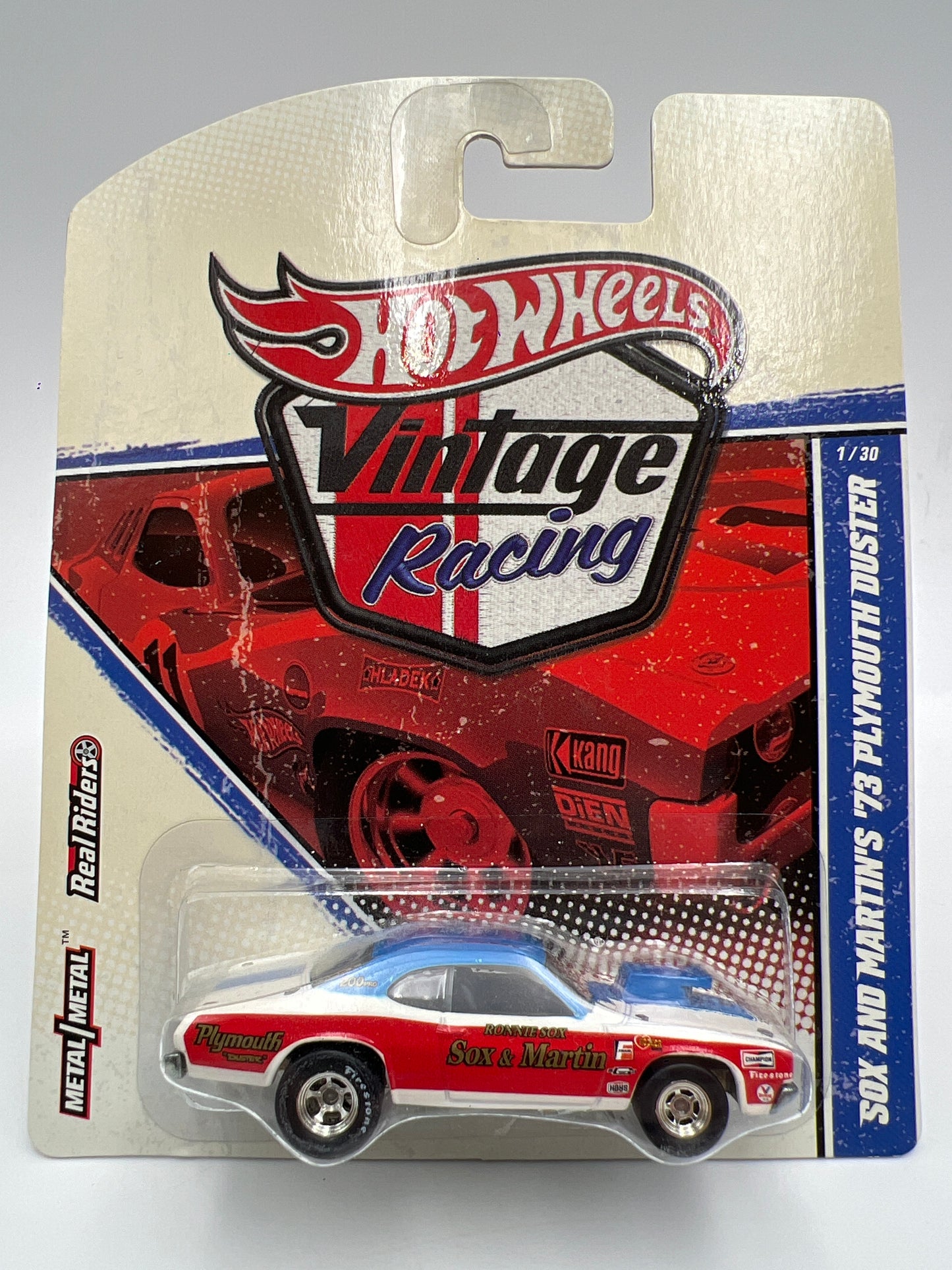 Hot Wheels Premium Vintage Racing #1 Sox And Martins 73 Plymouth Duster W/Protector