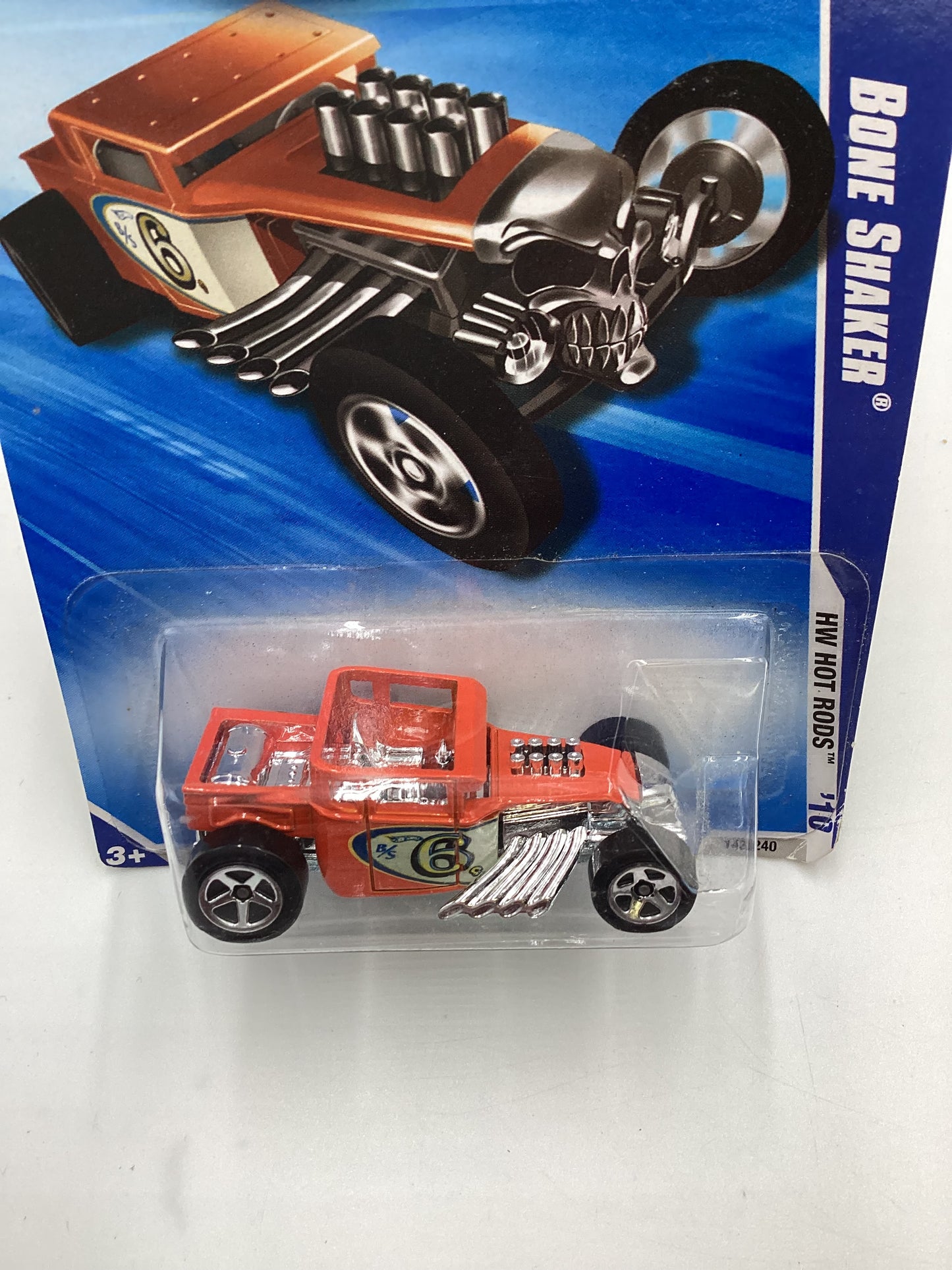 2010 Hot Wheels #143 Bone Shaker Orange 56A