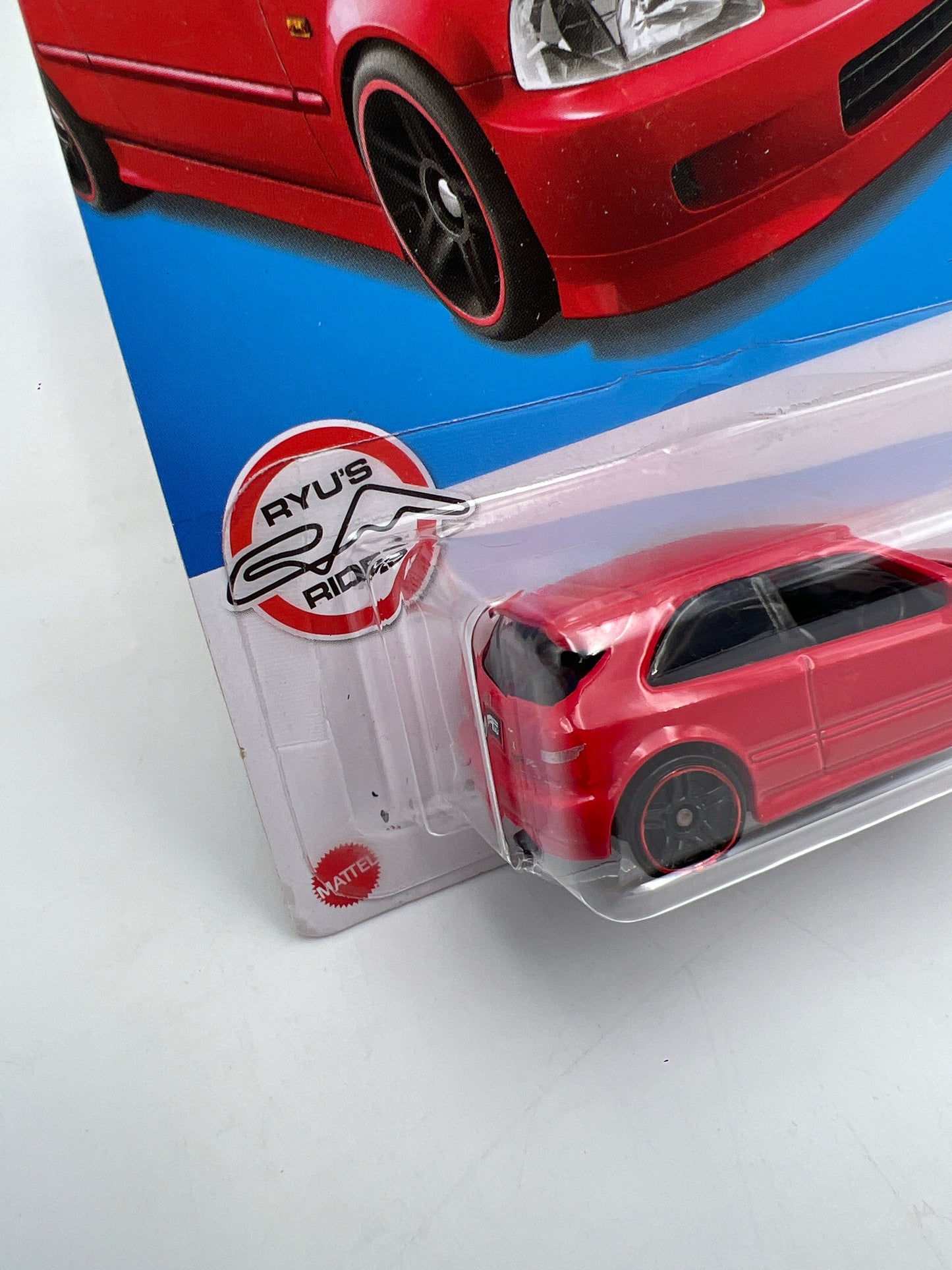 2022 Hot Wheels Target Red Edition #125 99 Honda Civic Type R EK9 W/Protector Cracked Blister