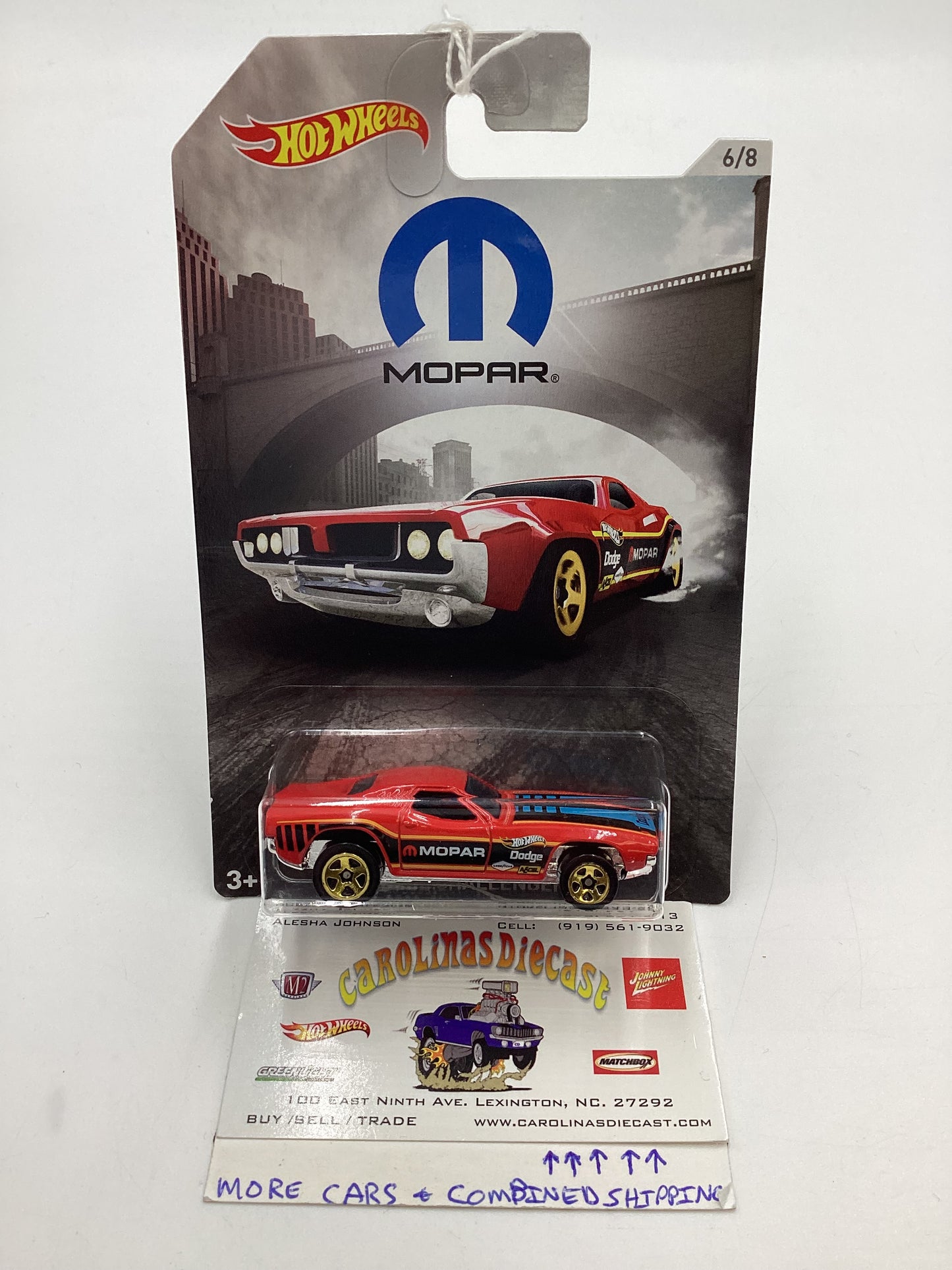 Hot wheels Exclusive Mopar Series #6 Dixie Challenger Red