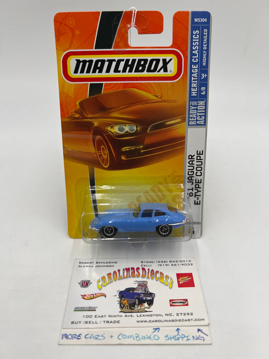 Matchbox Heritage Classics #6 61 Jaguar E-Type Coupe Blue 217D