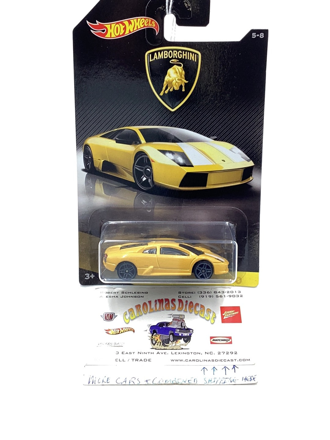 Hot wheels Lamborghini series Lamborghini Murcielago #5 5/8 Walmart exclusive 151D