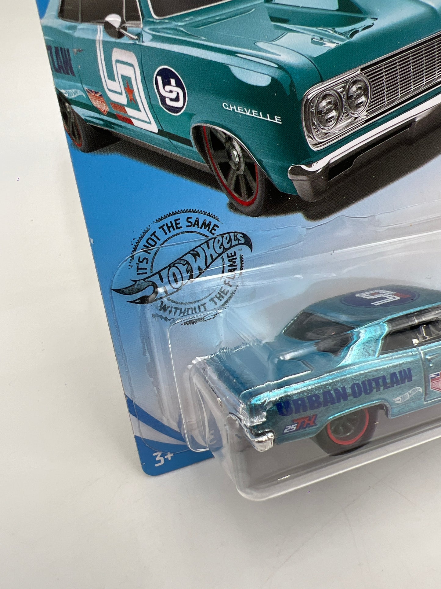 2020 Hot Wheels Super Treasure Hunt #247 64 Chevy Chevelle SS Light Blue W/Protector Bad Card