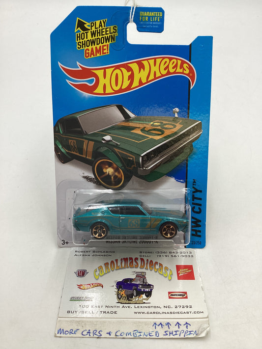 2014 Hot Wheels #023 Teal Nissan Skyline 2000GT-R 80B