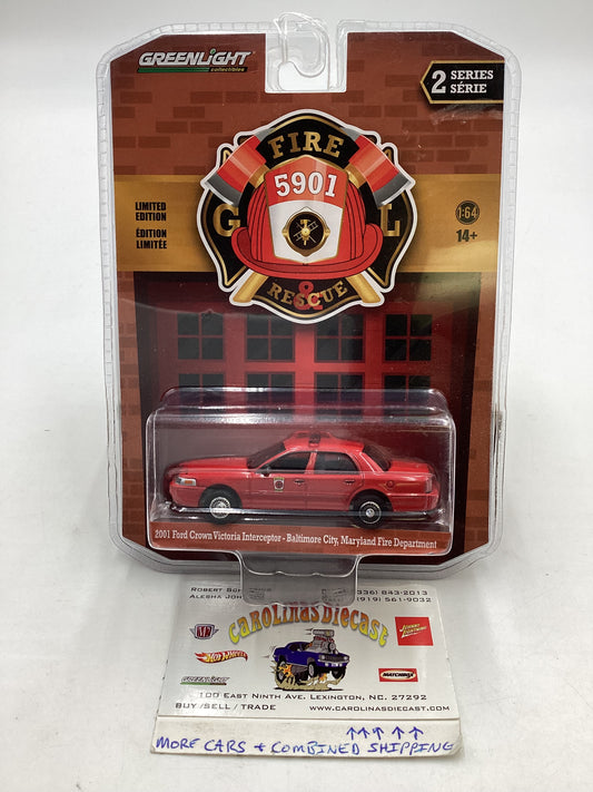 Greenlight Fire and Rescue Series 2 2001 Ford Crown Victoria Interceptor Baltimore City Fire Department 177F