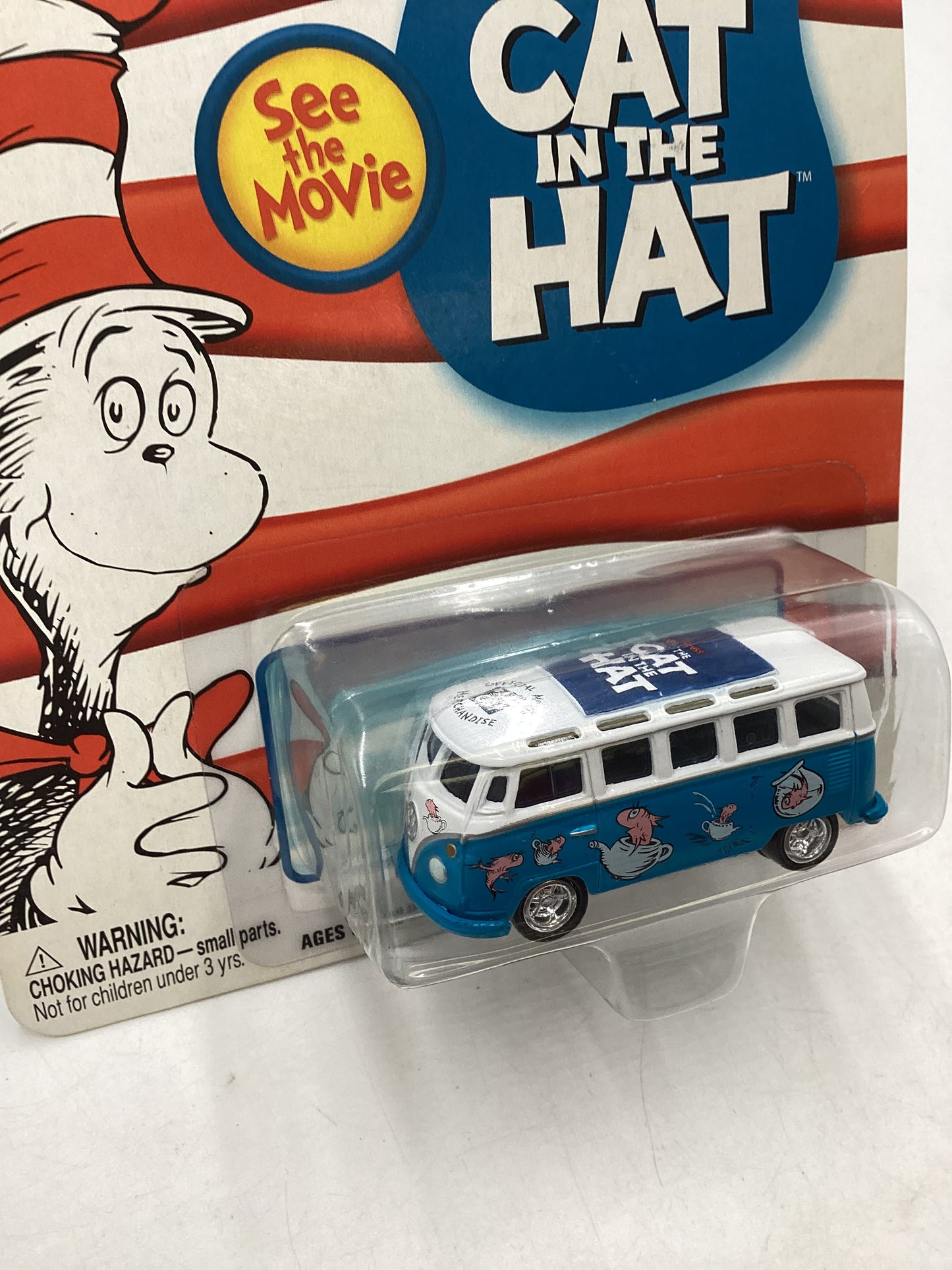 Johnny Lightning The Cat In The Hat 65 Volkswagen Samba Bus Blue 218F