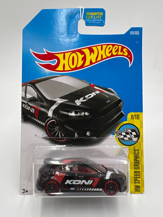 2017 Hot Wheels Speed Graphics #176 Ford Focus RS Black Koni 27E