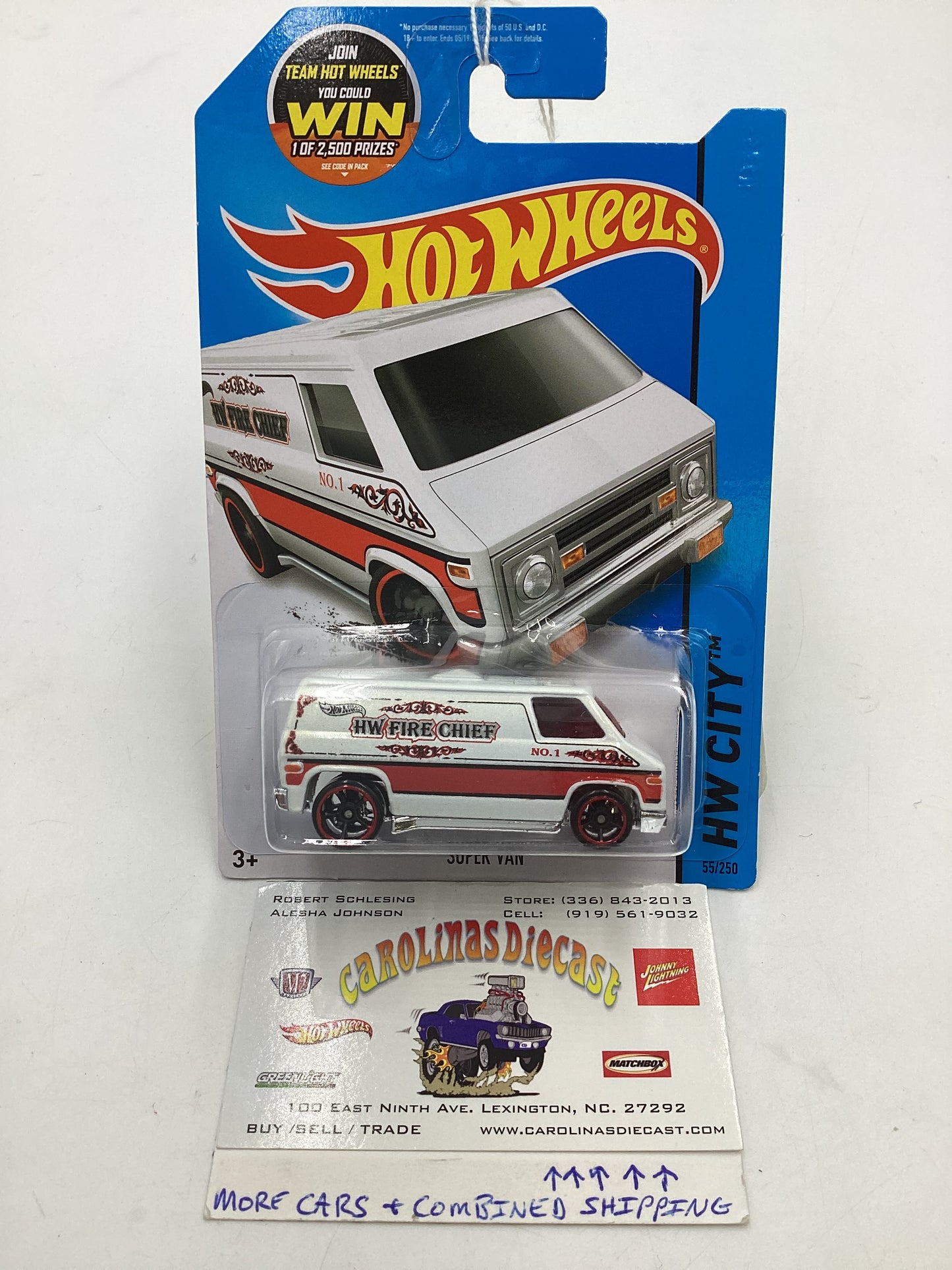 2015 Hot wheels HW City #55 Super Van White 14G