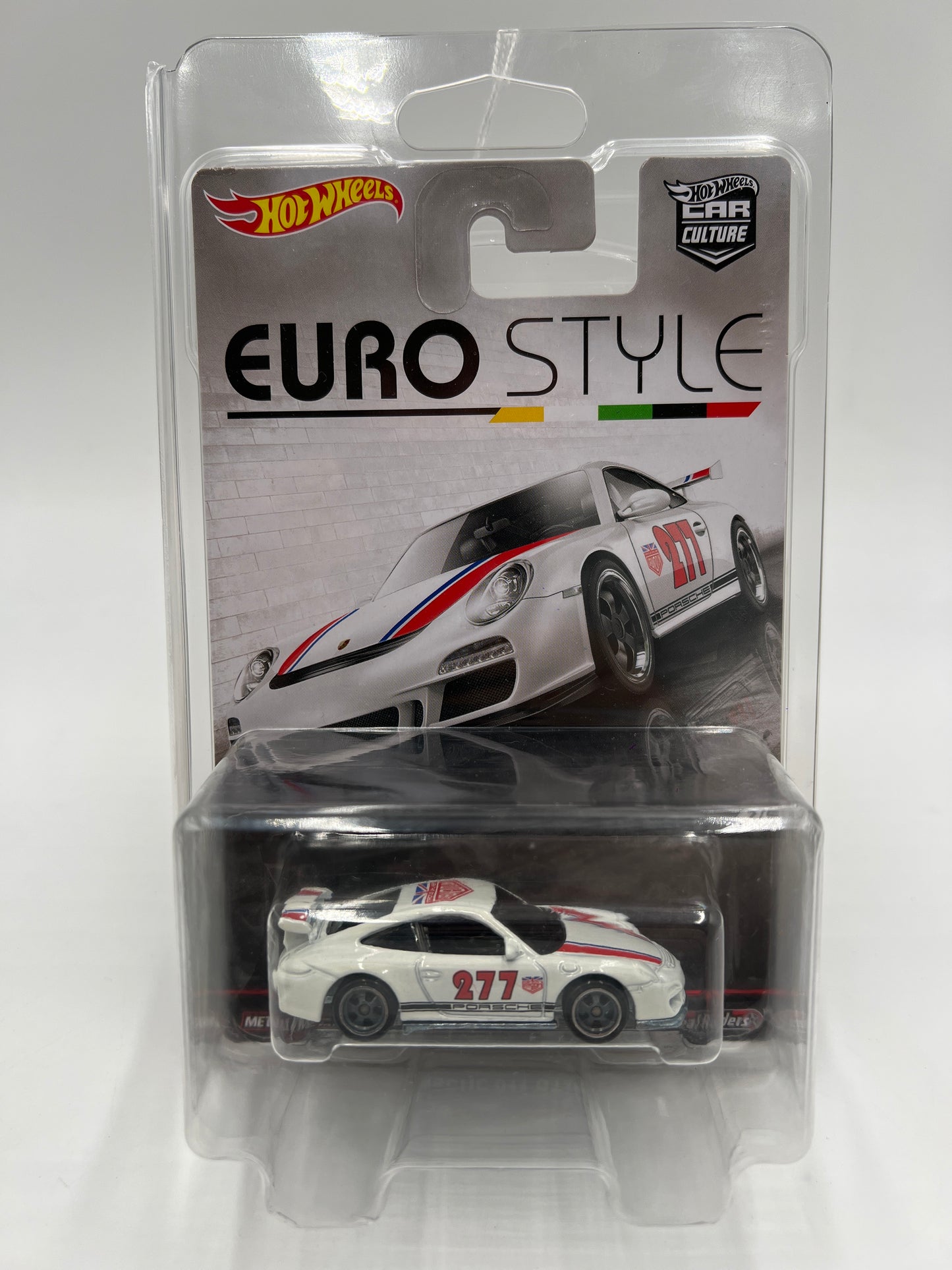 Hot Wheels Premium Euro Style #2 Porsche 911 GT3 RS White Magnus Walker W/Protector